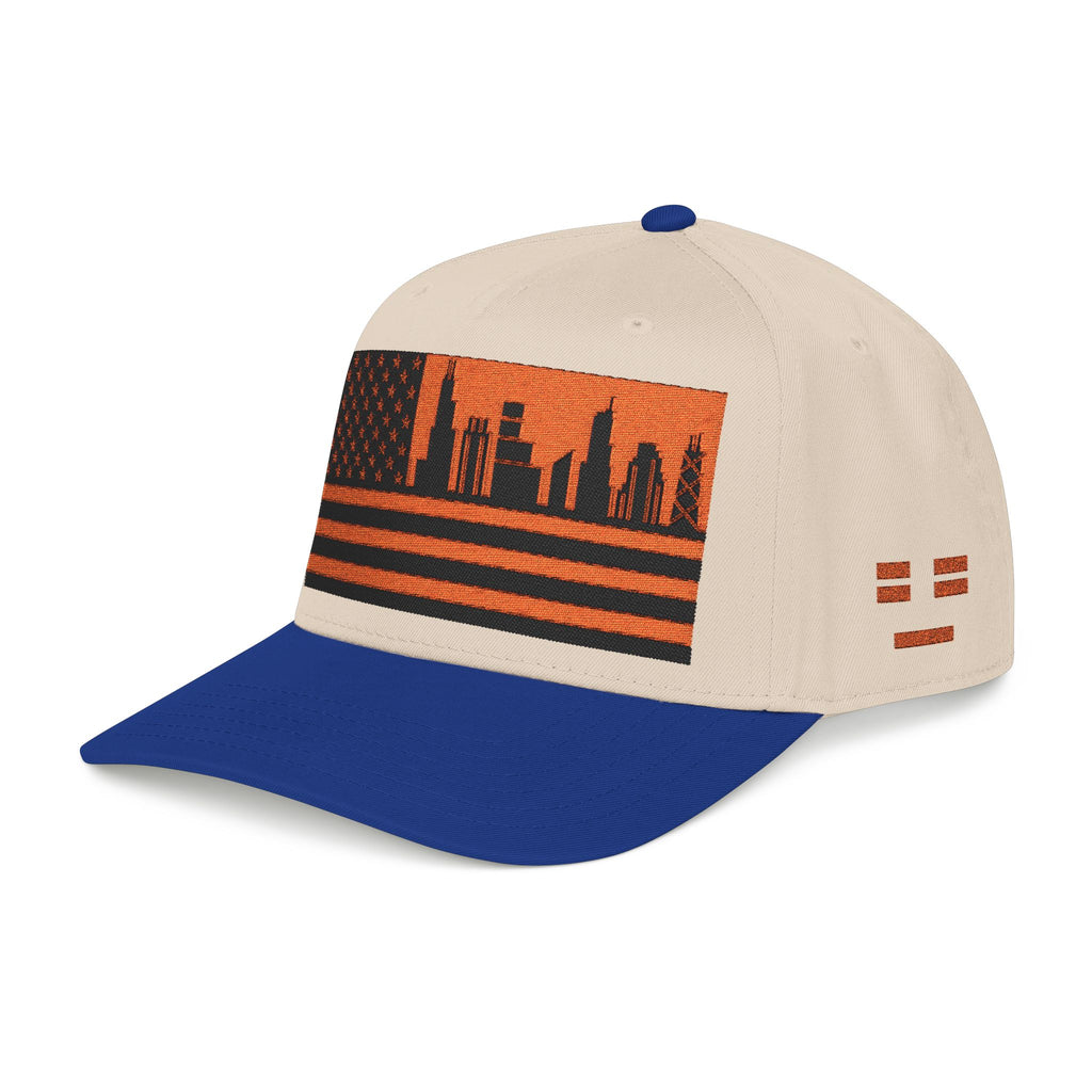 Chicago City Skyline Cap - Orange/Black Flag