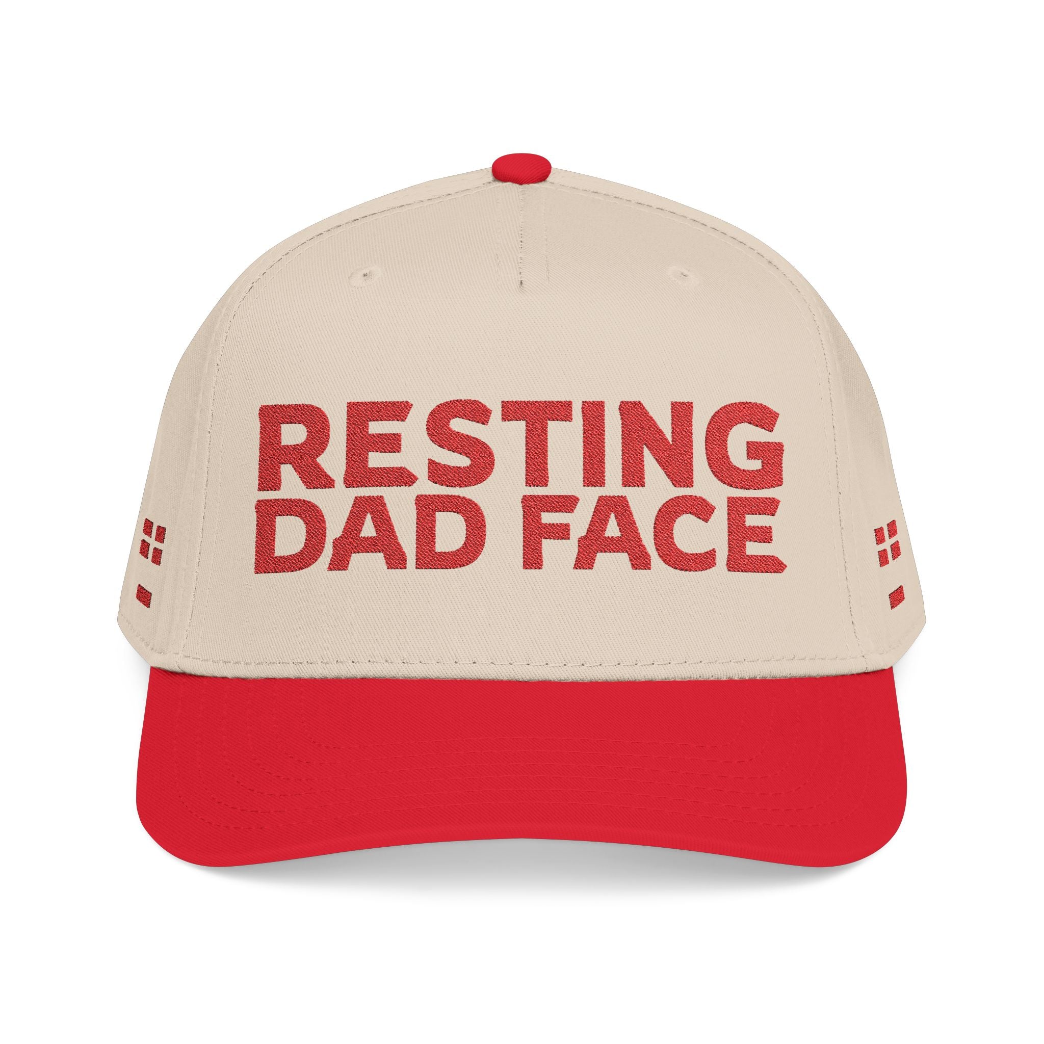 Resting Dad Face Cap - Red Embroidery