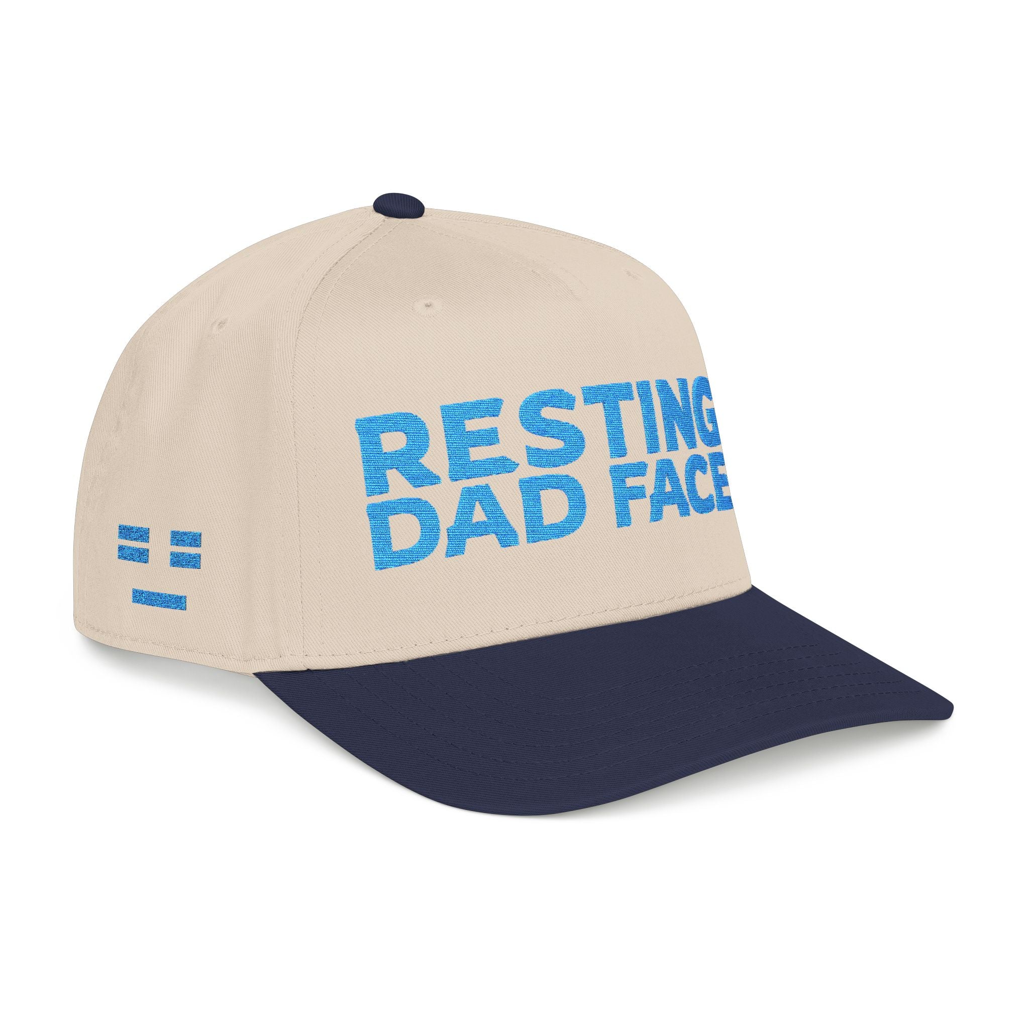 Resting Dad Face Cap - Light Blue Embroidery