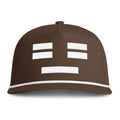 Face Icon Hat - Espresso/White Premium Snapback Cap