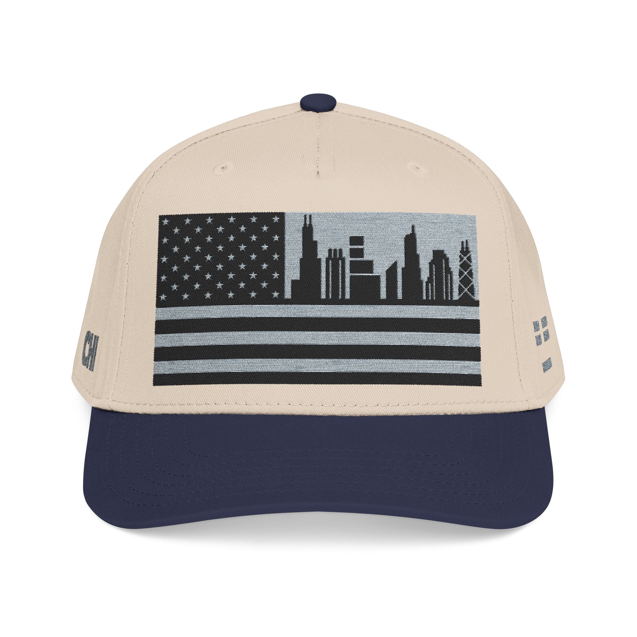 Chicago City Skyline Cap - Grey/Black Flag