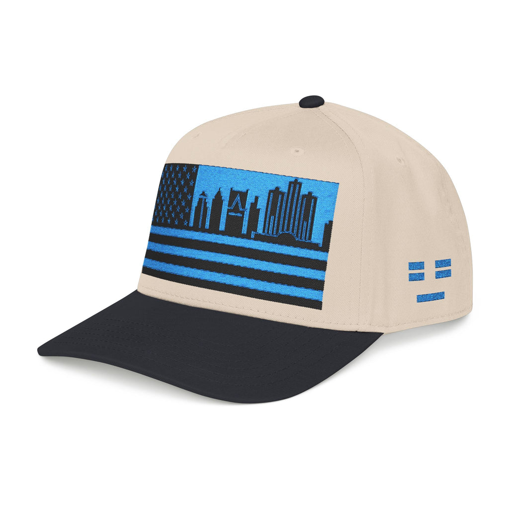 Detroit City Skyline Cap - Light Blue/Black Flag