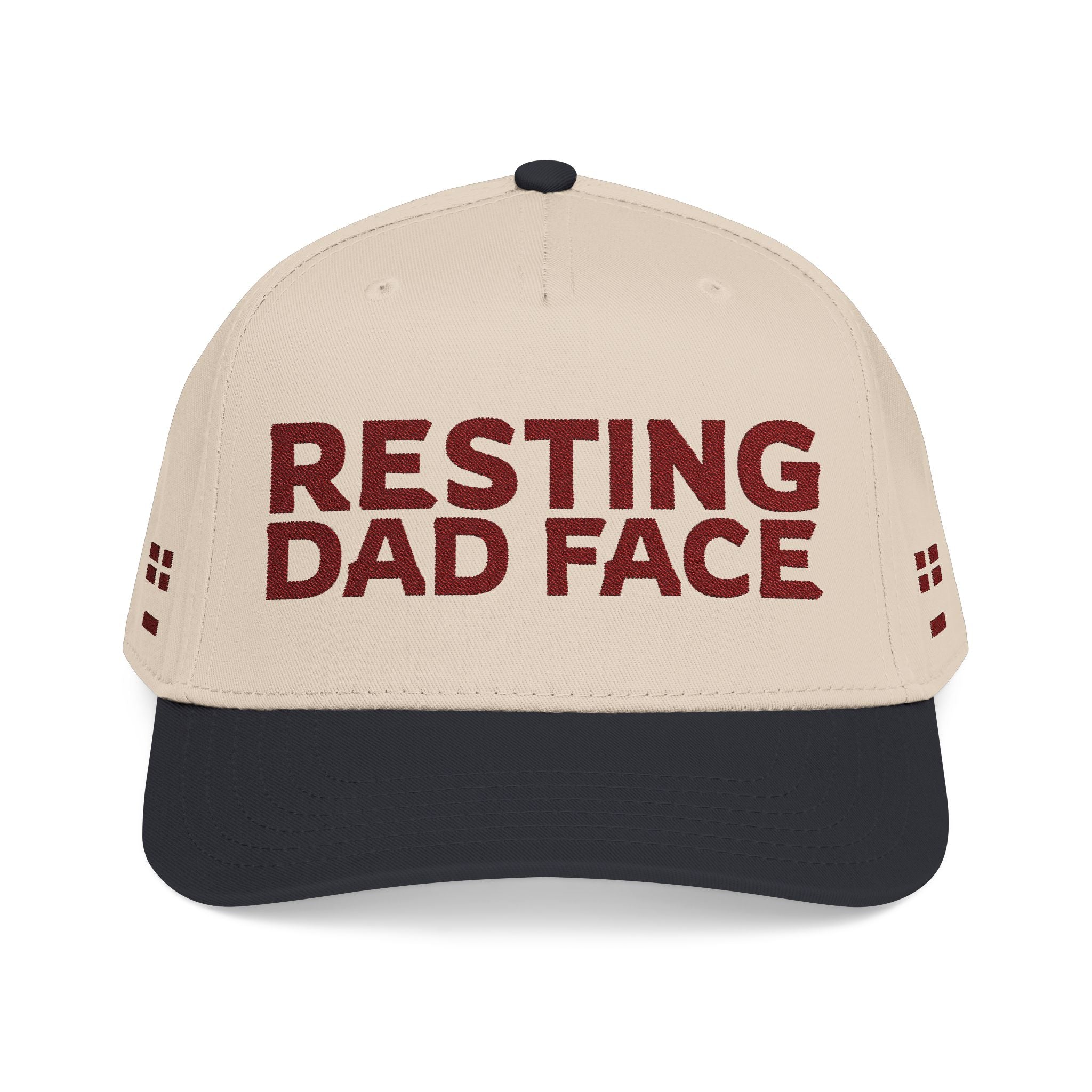 Resting Dad Face Cap - Maroon Embroidery