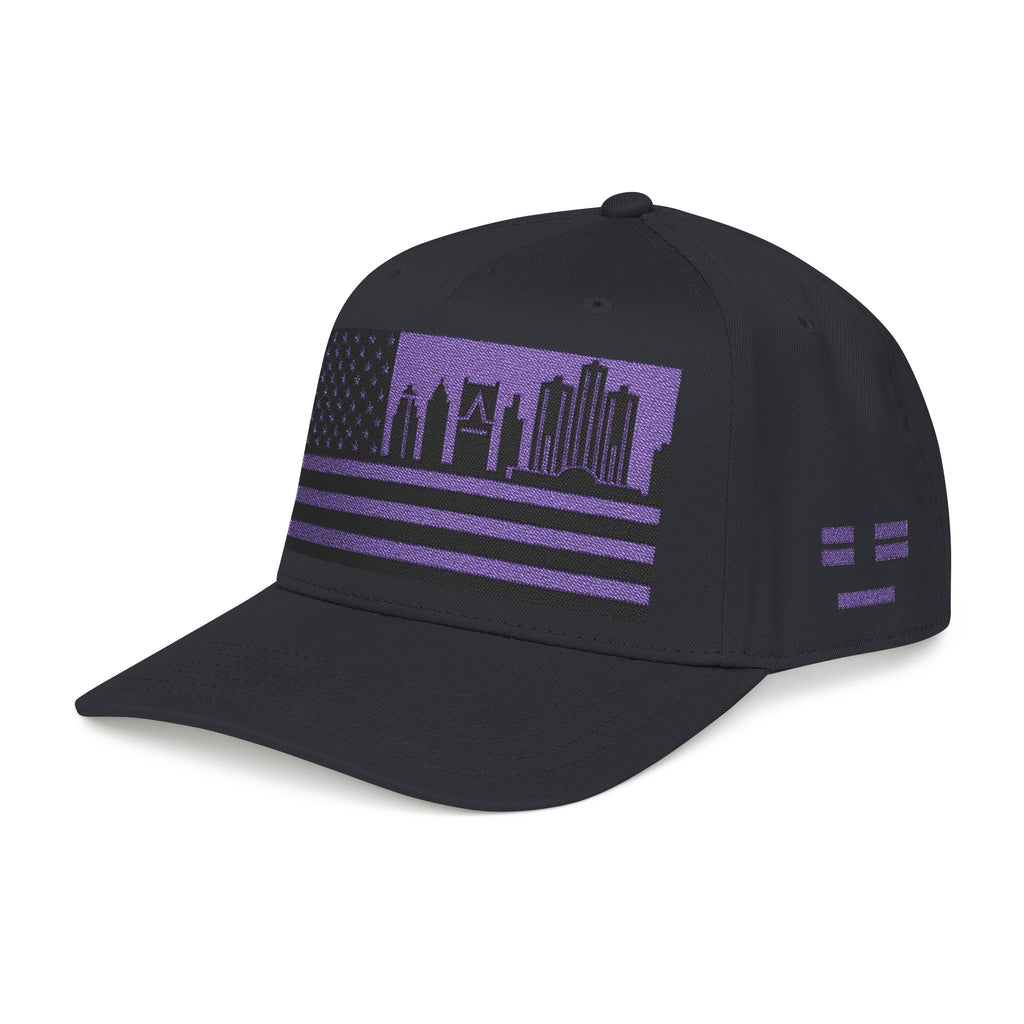 Detroit City Skyline Cap - Purple/Black Flag