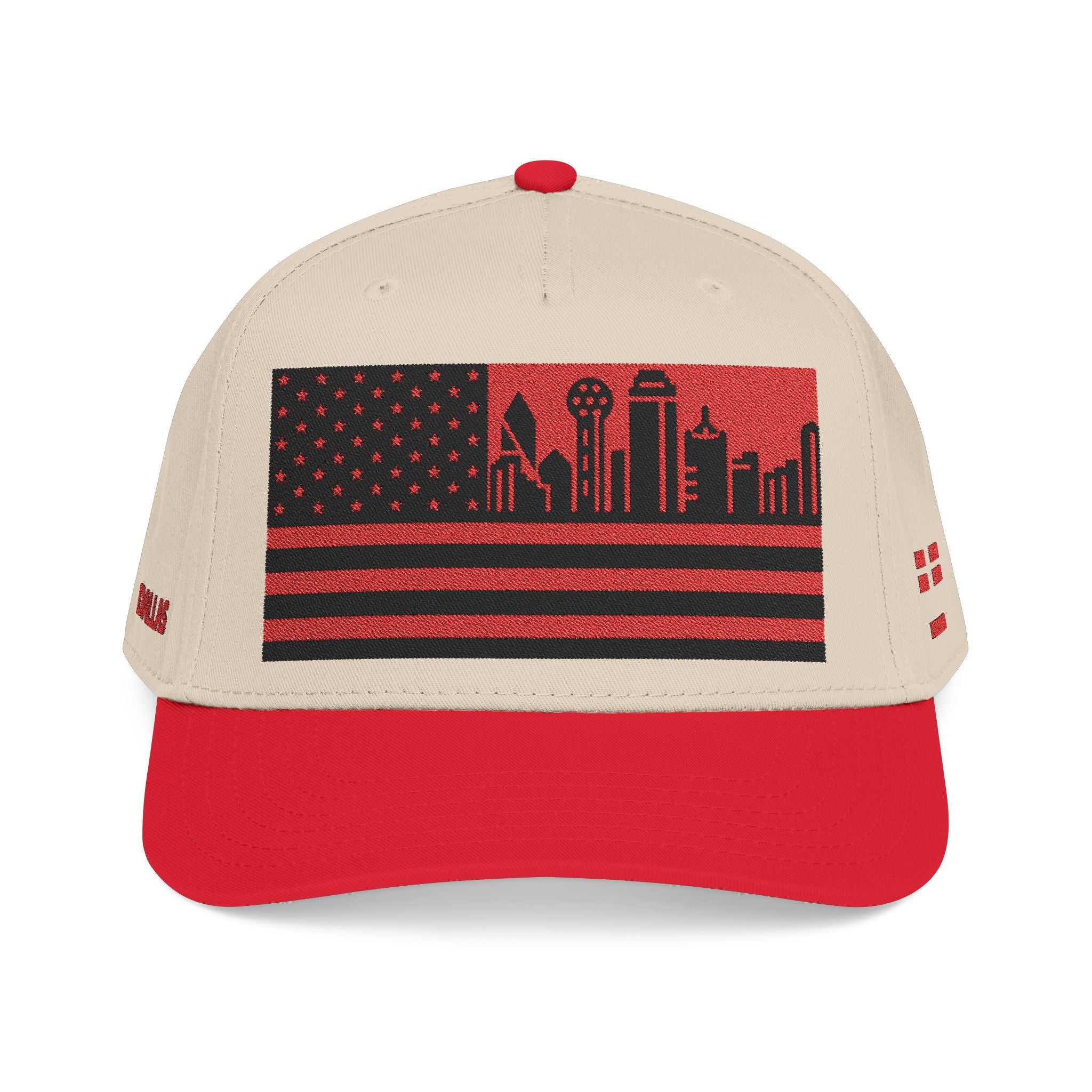 Dallas City Skyline Cap - Red/Black Flag