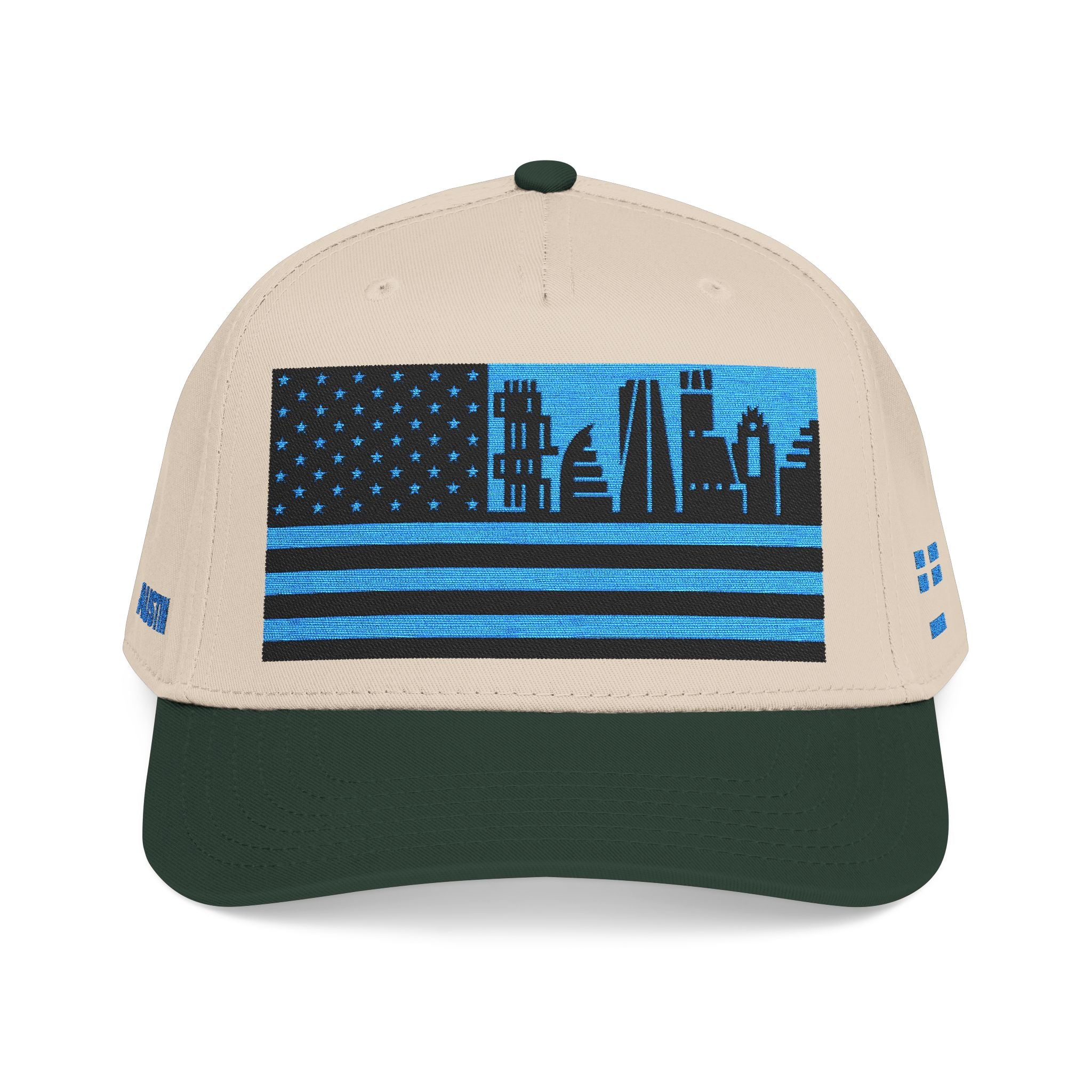Austin City Skyline Cap - Light Blue/Black Flag