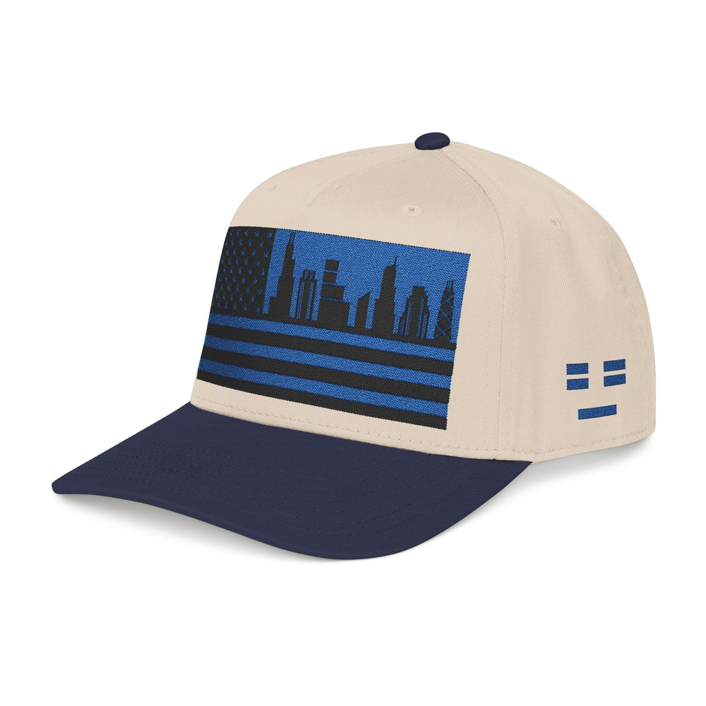 Chicago City Skyline Cap - Blue/Black Flag