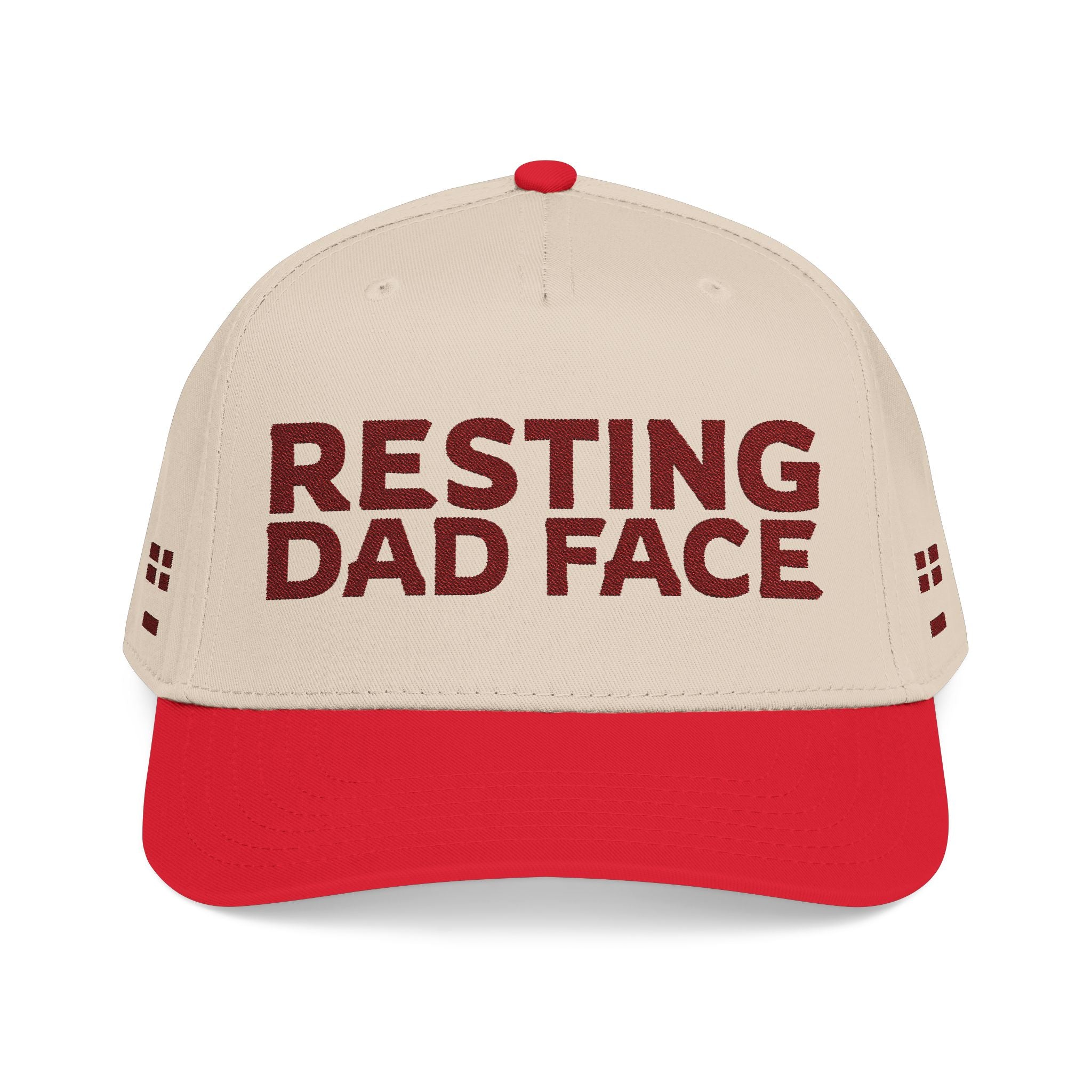 Resting Dad Face Cap - Maroon Embroidery