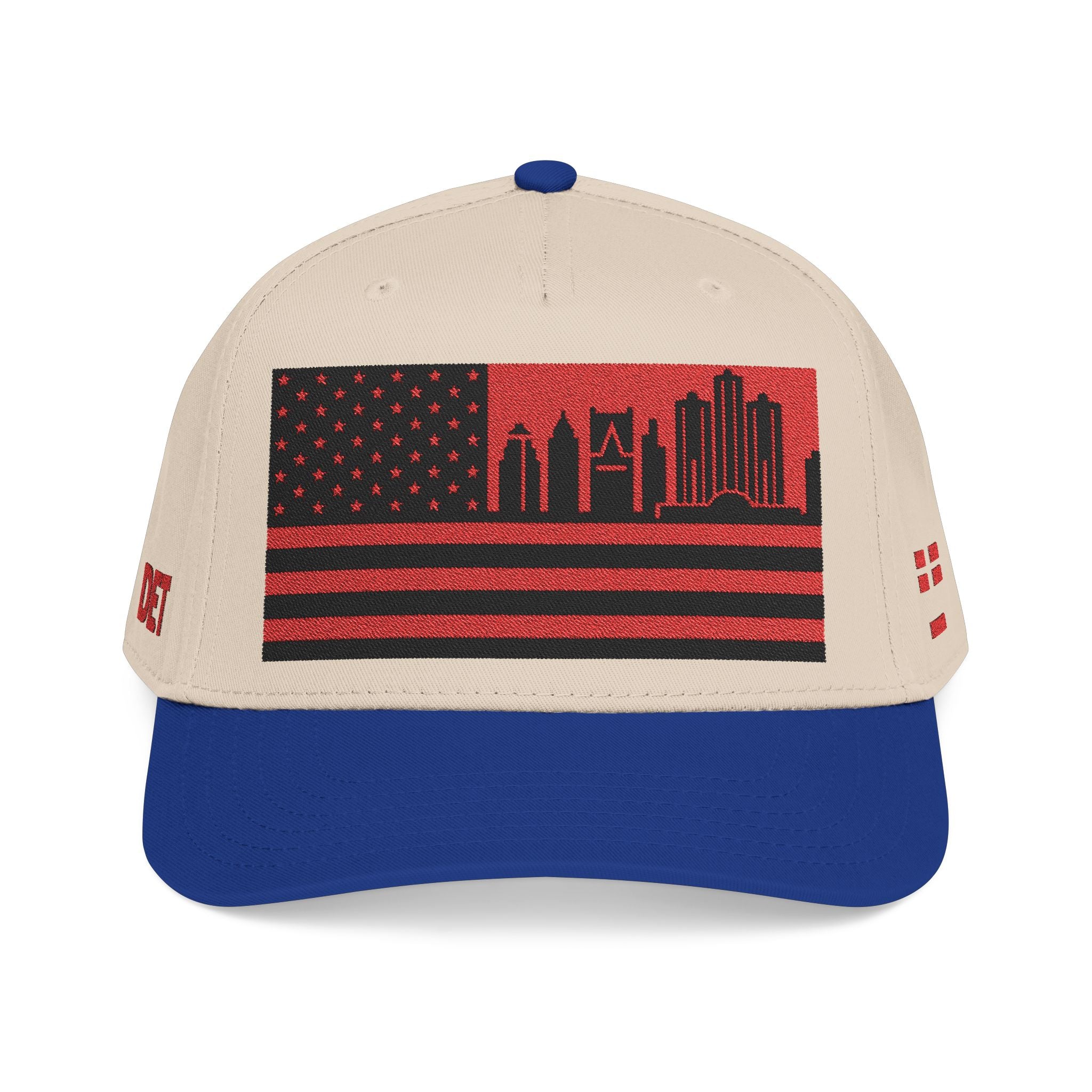 Detroit City Skyline Cap - Red/Black Flag