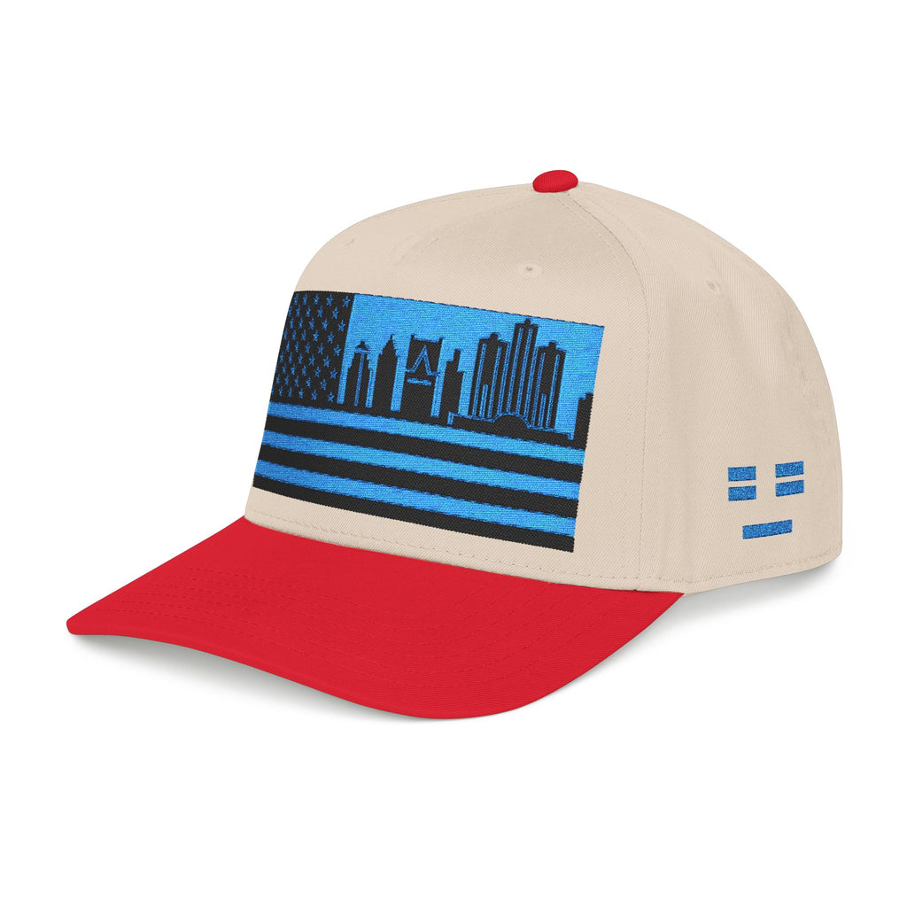 Detroit City Skyline Cap - Light Blue/Black Flag