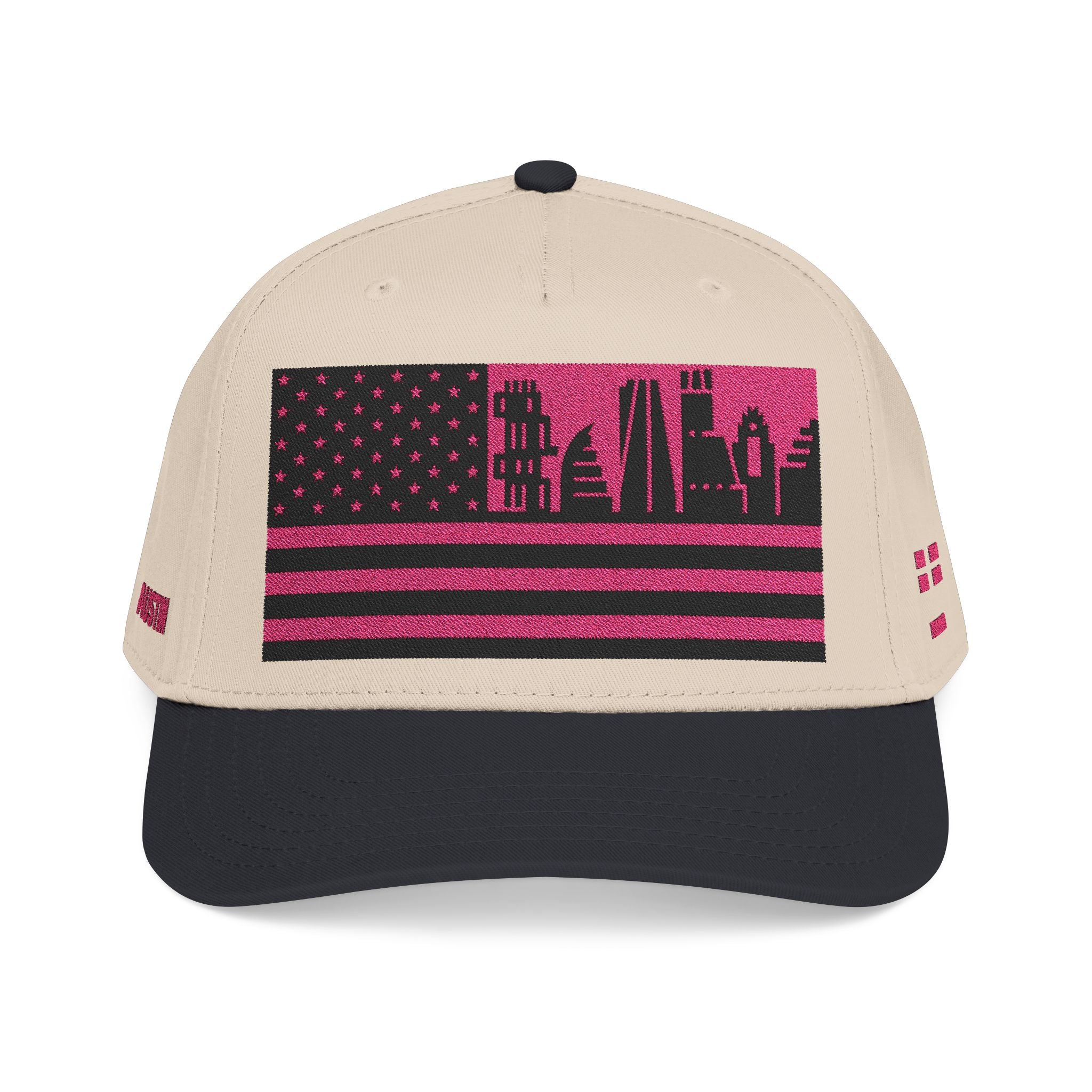 Austin City Skyline Cap - Pink/Black Flag