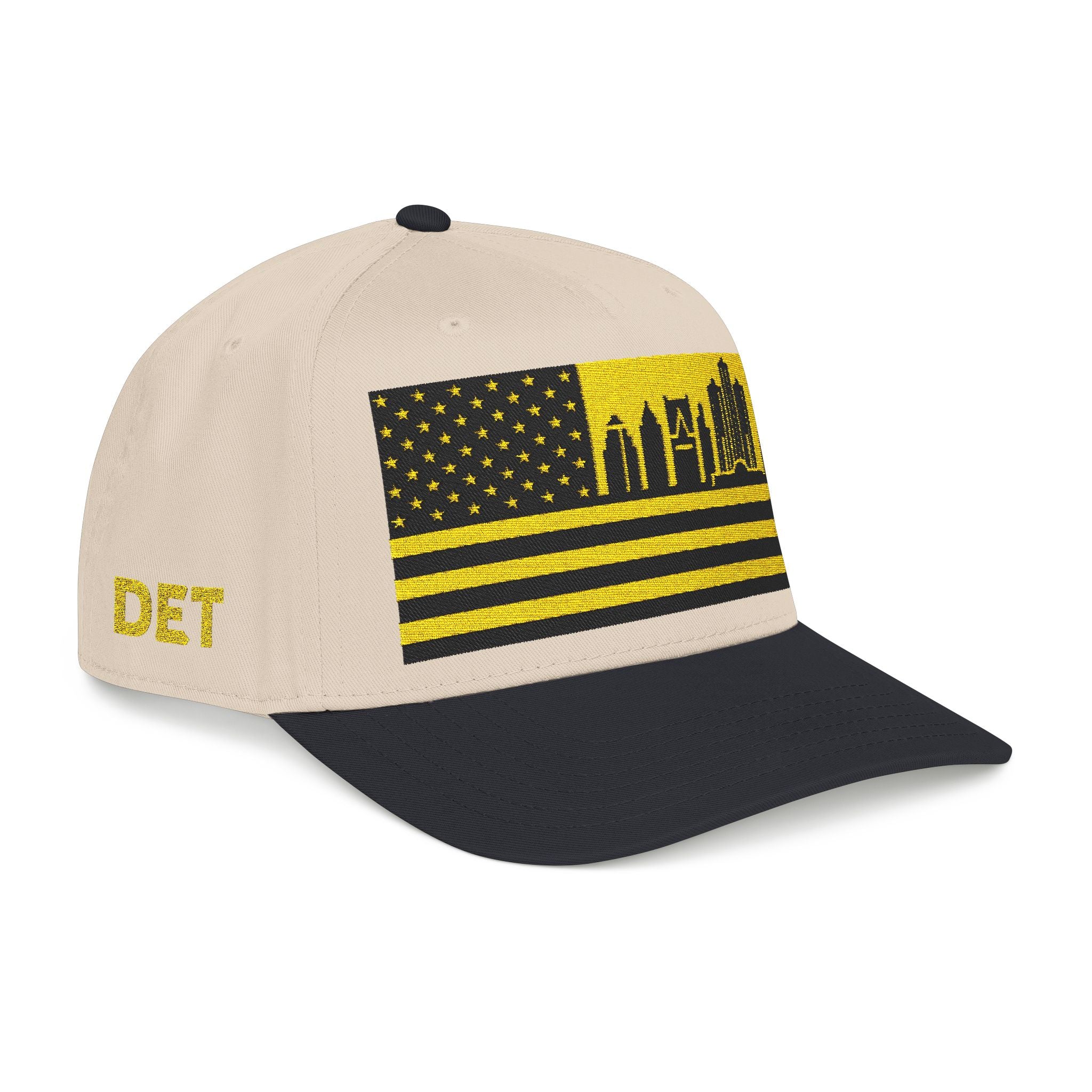 Detroit City Skyline Cap - Yellow/Black Flag