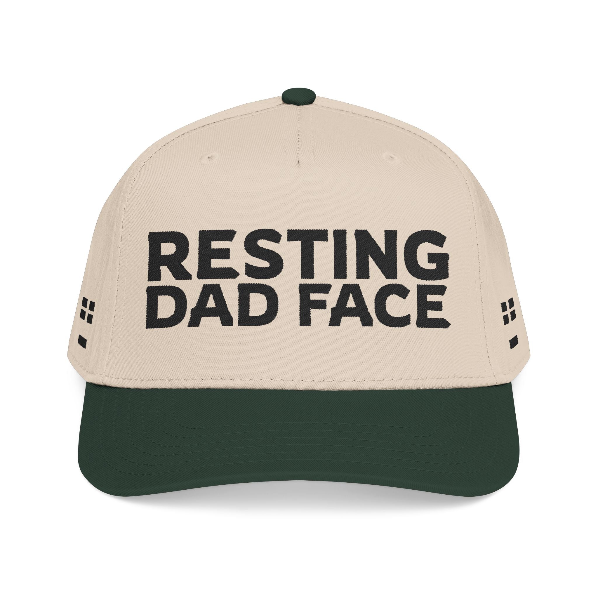 Resting Dad Face Cap - Black Embroidery