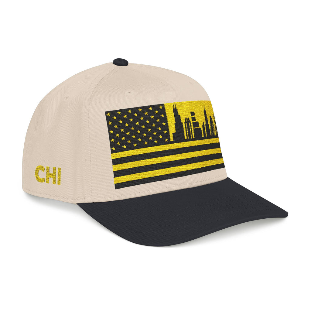 Chicago City Skyline Cap - Yellow/Black Flag