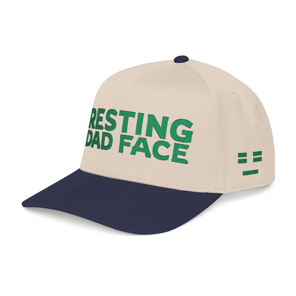 Resting Dad Face Cap - Green Embroidery