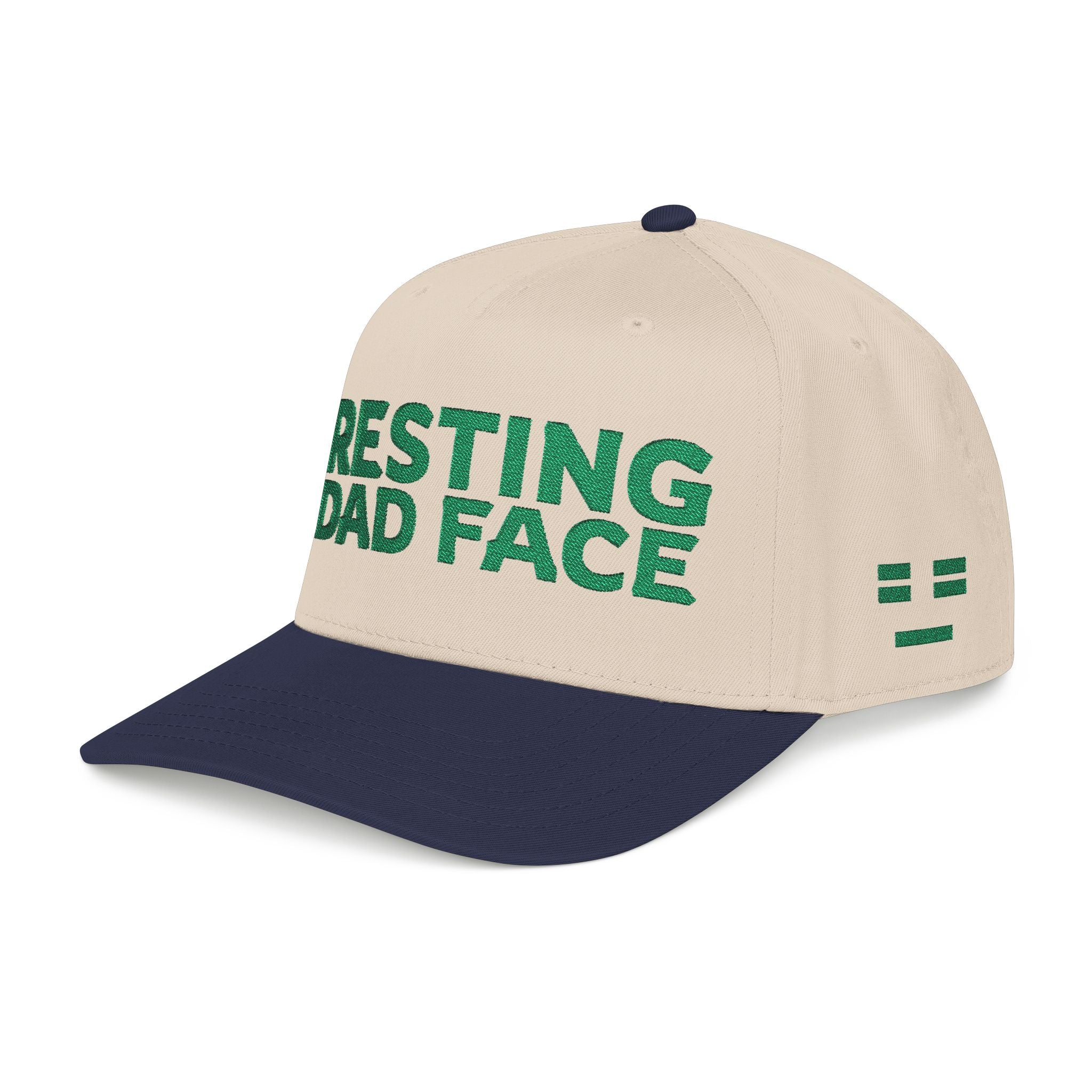 Resting Dad Face Cap - Green Embroidery