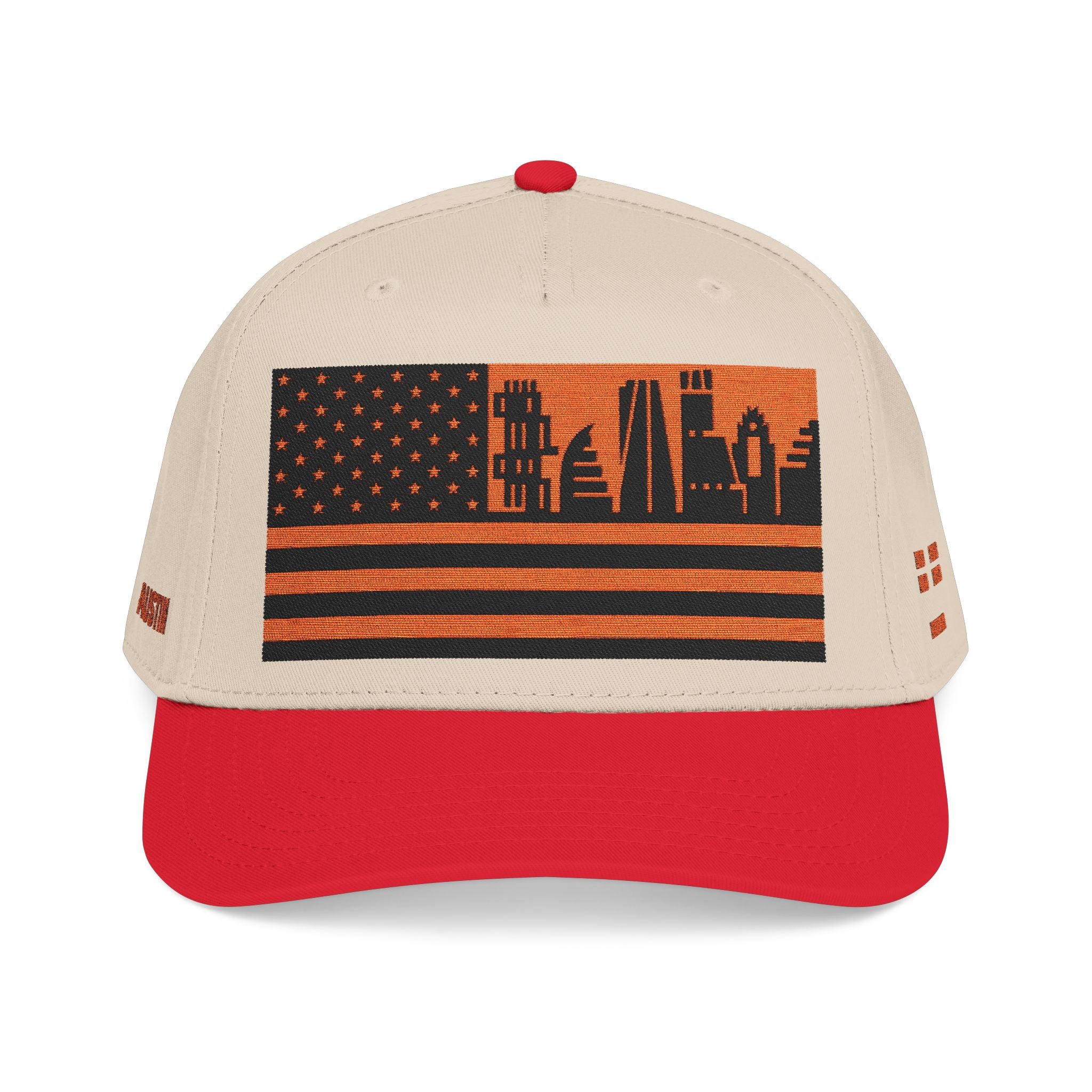 Austin City Skyline Cap - Orange/Black Flag