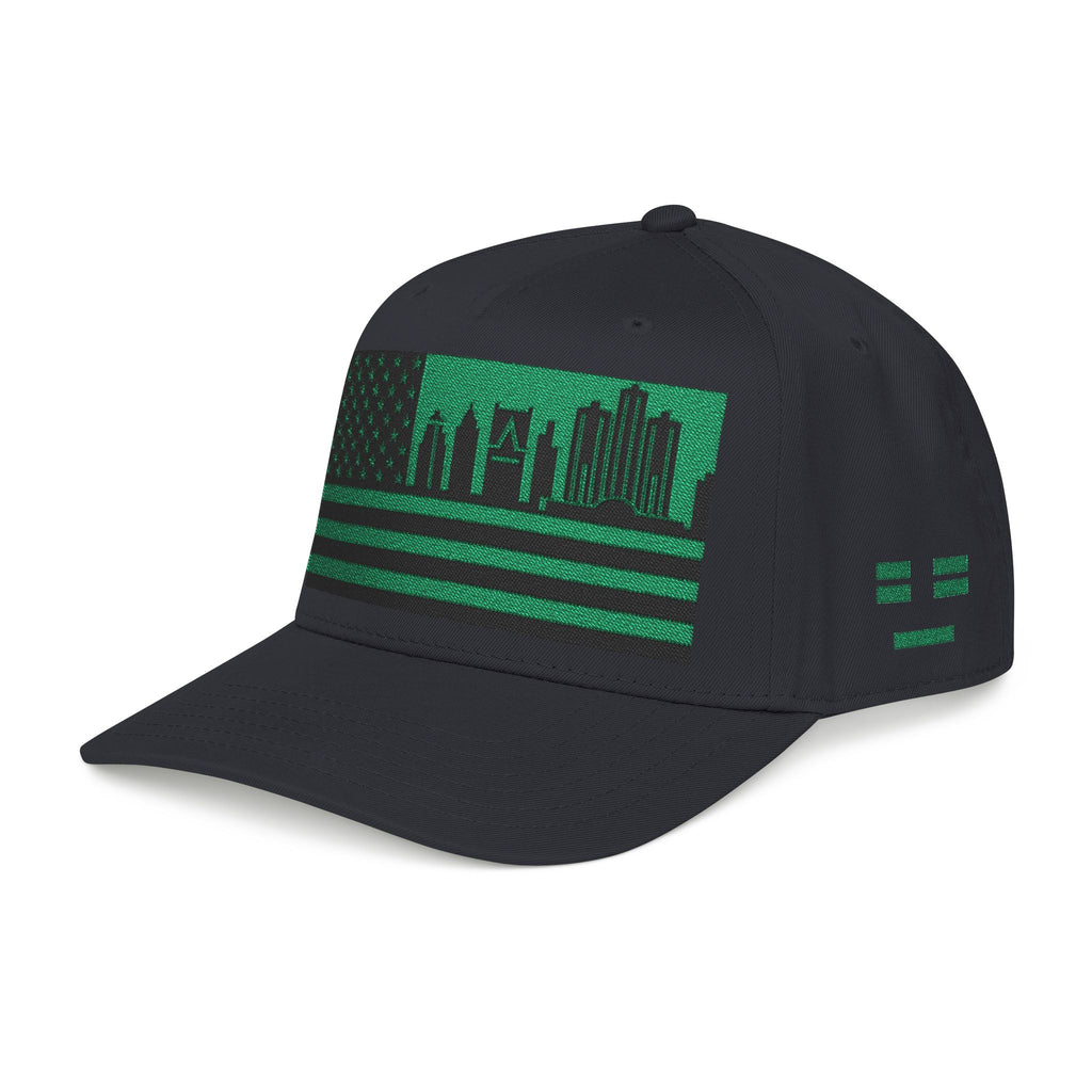 Detroit City Skyline Cap - Green/Black Flag