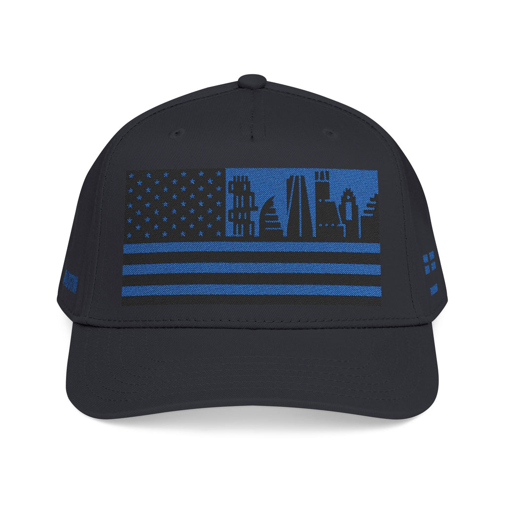 Austin City Skyline Cap - Blue/Black Flag
