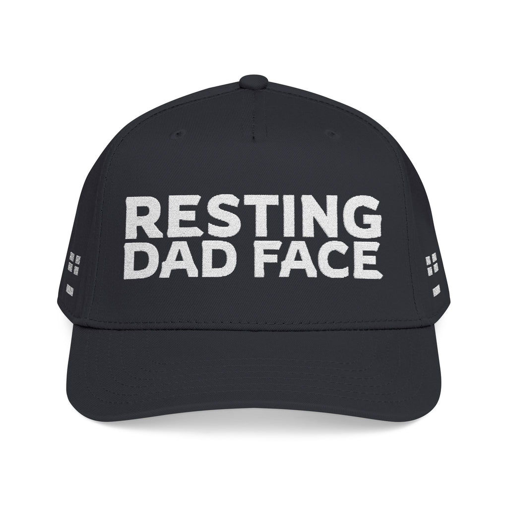 Resting Dad Face Cap - White Embroidery