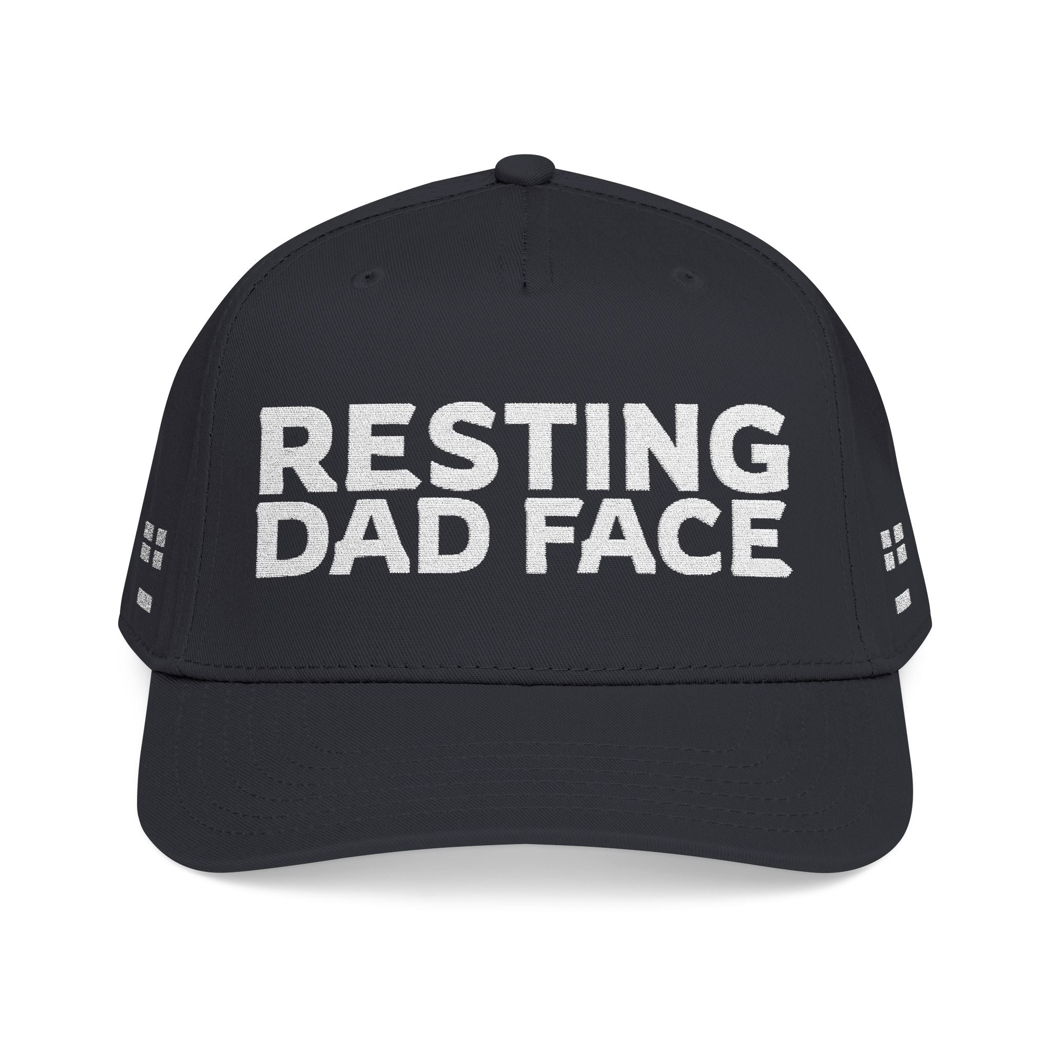 Resting Dad Face Cap - White Embroidery