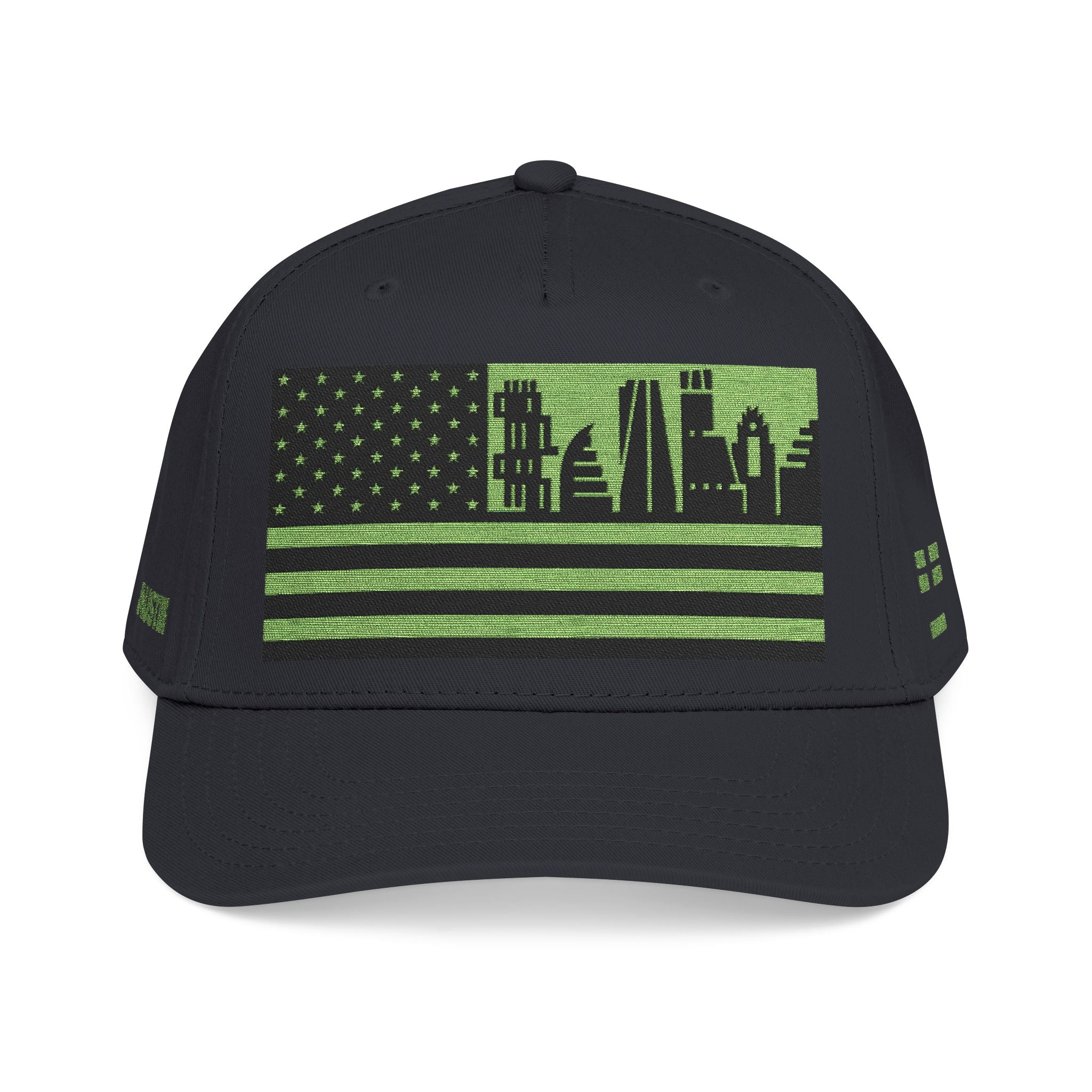 Austin City Skyline Cap - Light Green/Black Flag