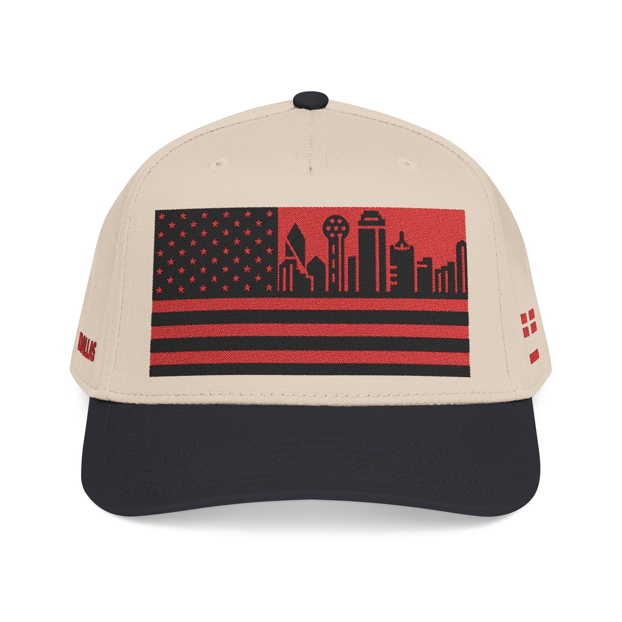 Dallas City Skyline Cap - Red/Black Flag