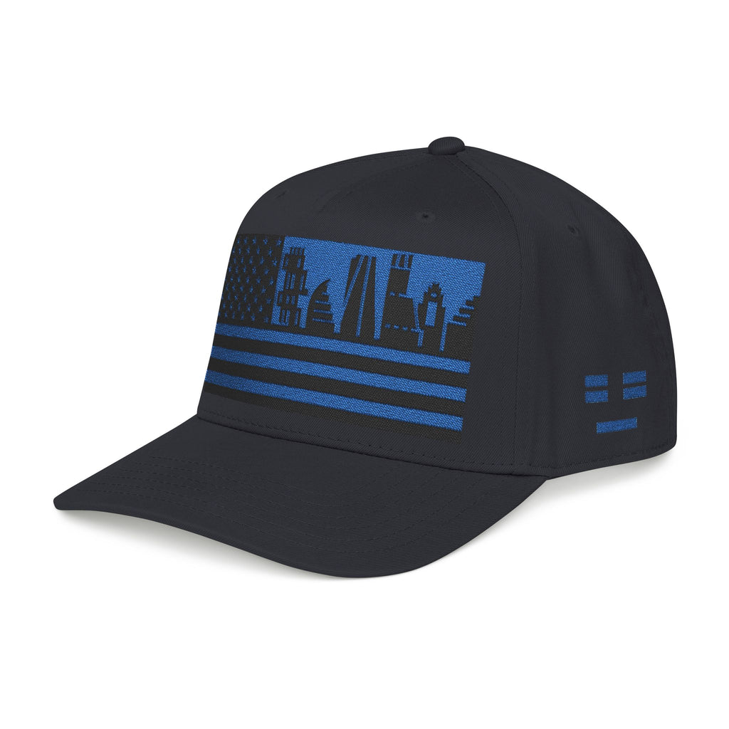 Austin City Skyline Cap - Blue/Black Flag