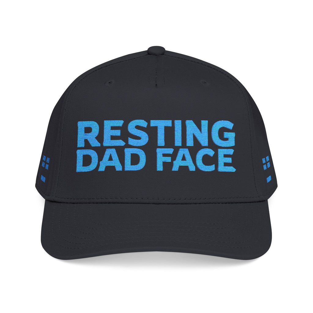 Resting Dad Face Cap - Light Blue Embroidery