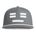 Face Icon Hat - Grey/White Premium Snapback Cap