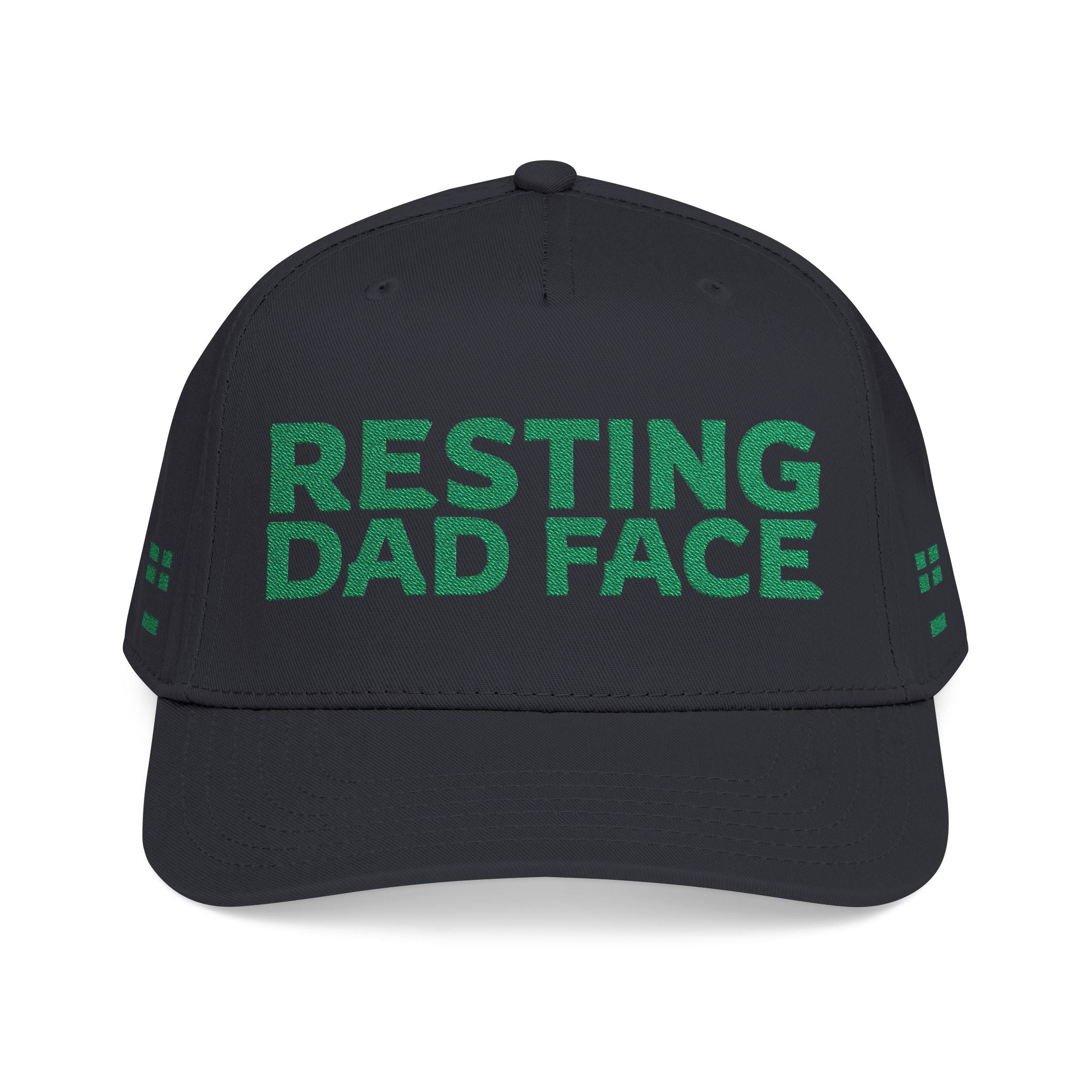 Resting Dad Face Cap - Green Embroidery