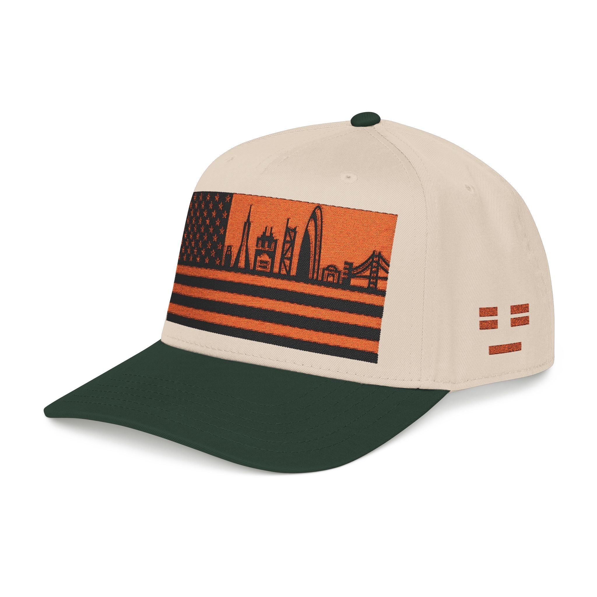 San Francisco City Skyline Cap - Orange/Black Flag