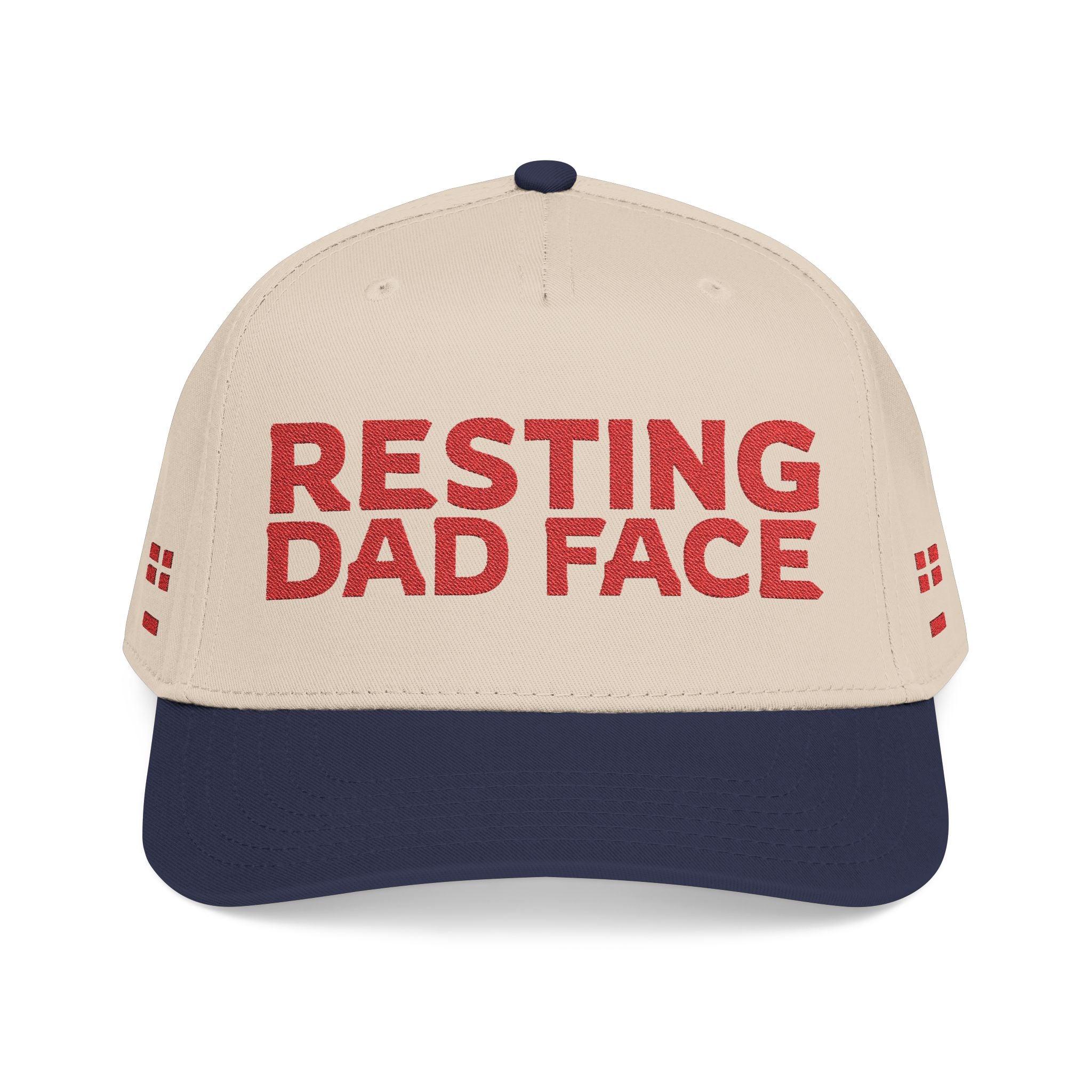 Resting Dad Face Cap - Red Embroidery