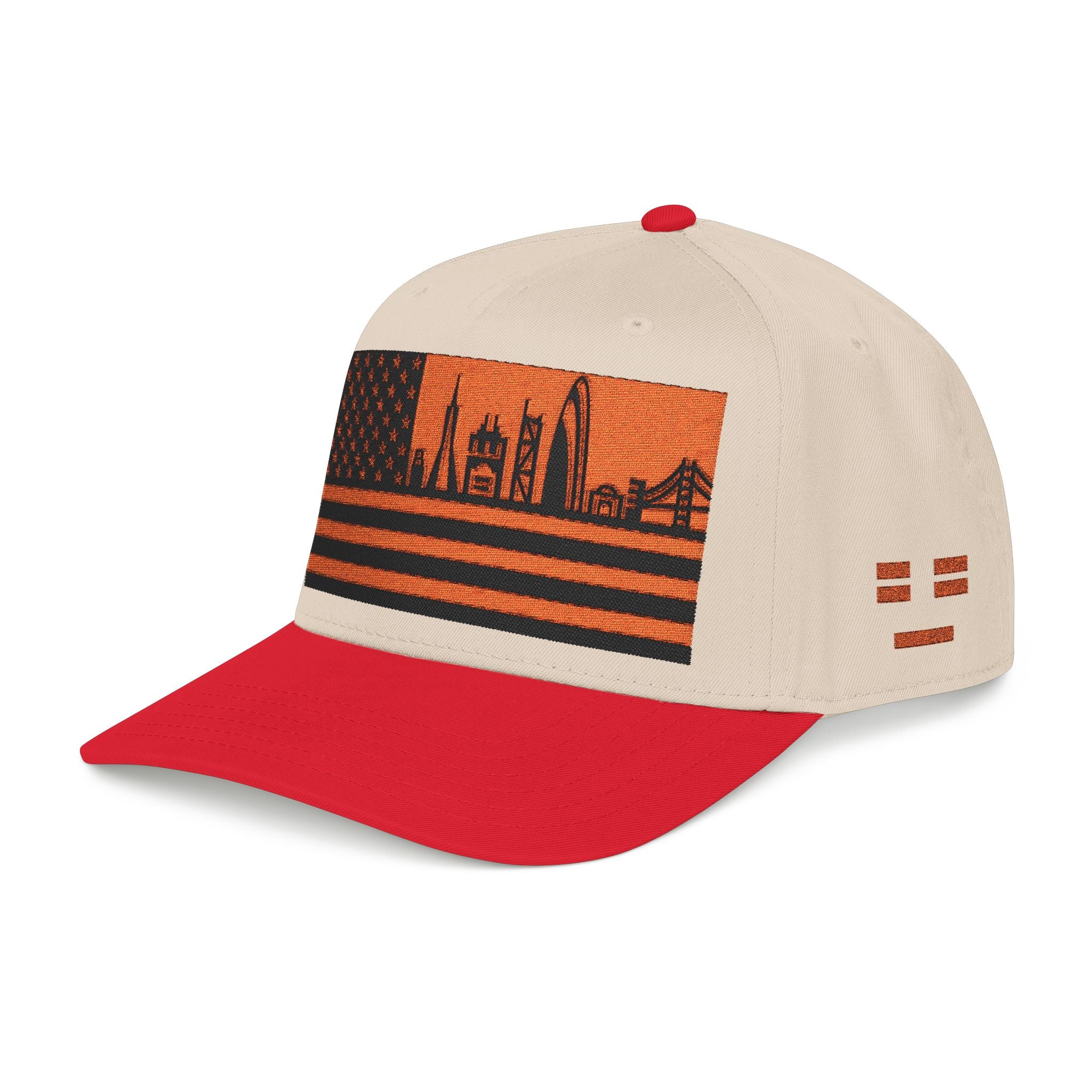San Francisco City Skyline Cap - Orange/Black Flag