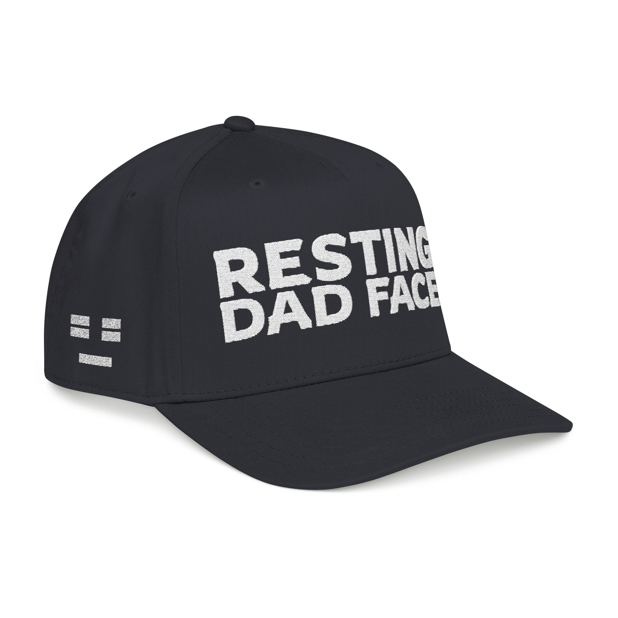 Resting Dad Face Cap - White Embroidery