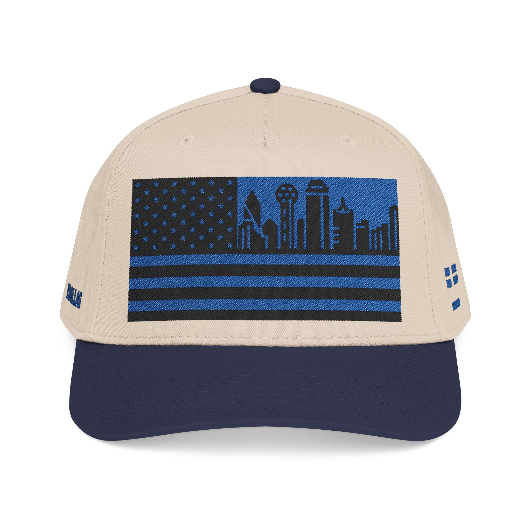 Dallas City Skyline Cap - Blue/Black Flag