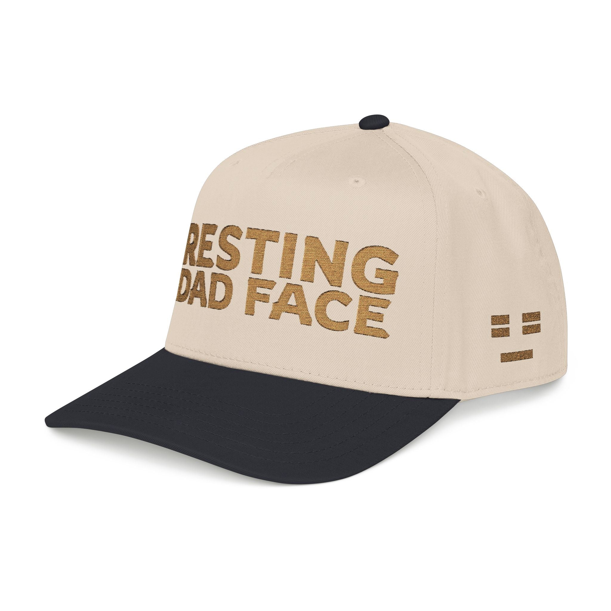 Resting Dad Face Cap - Gold Embroidery