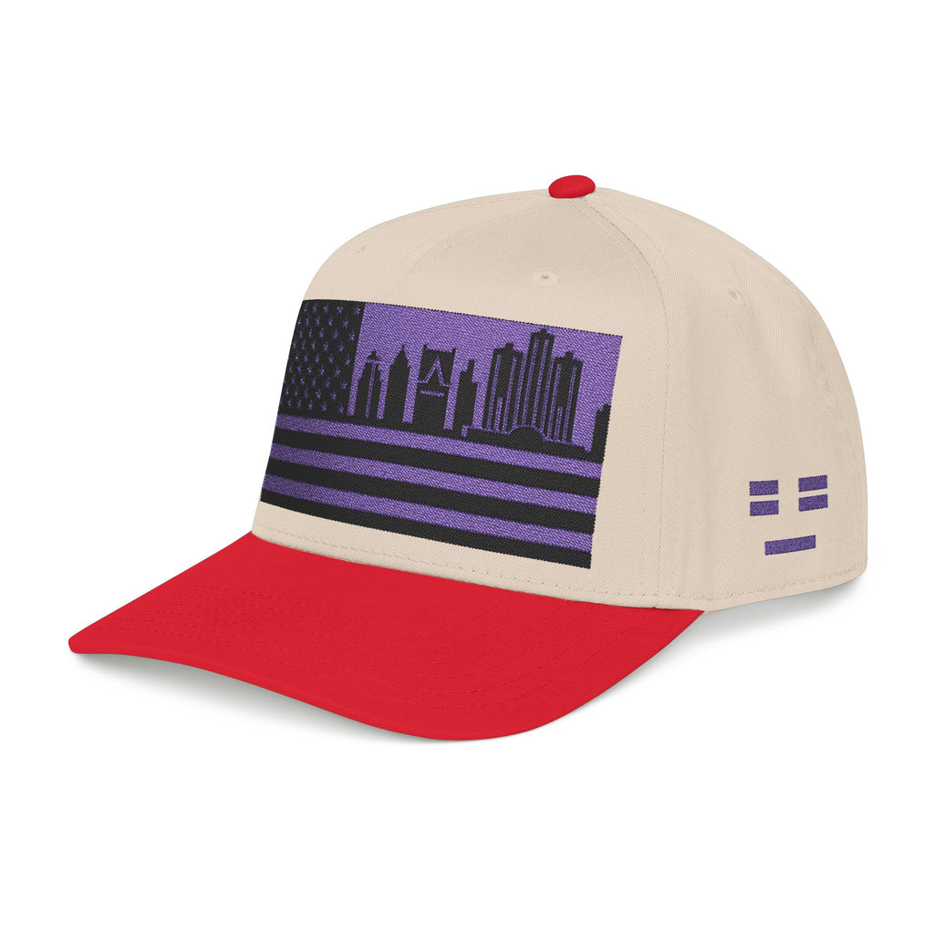 Detroit City Skyline Cap - Purple/Black Flag