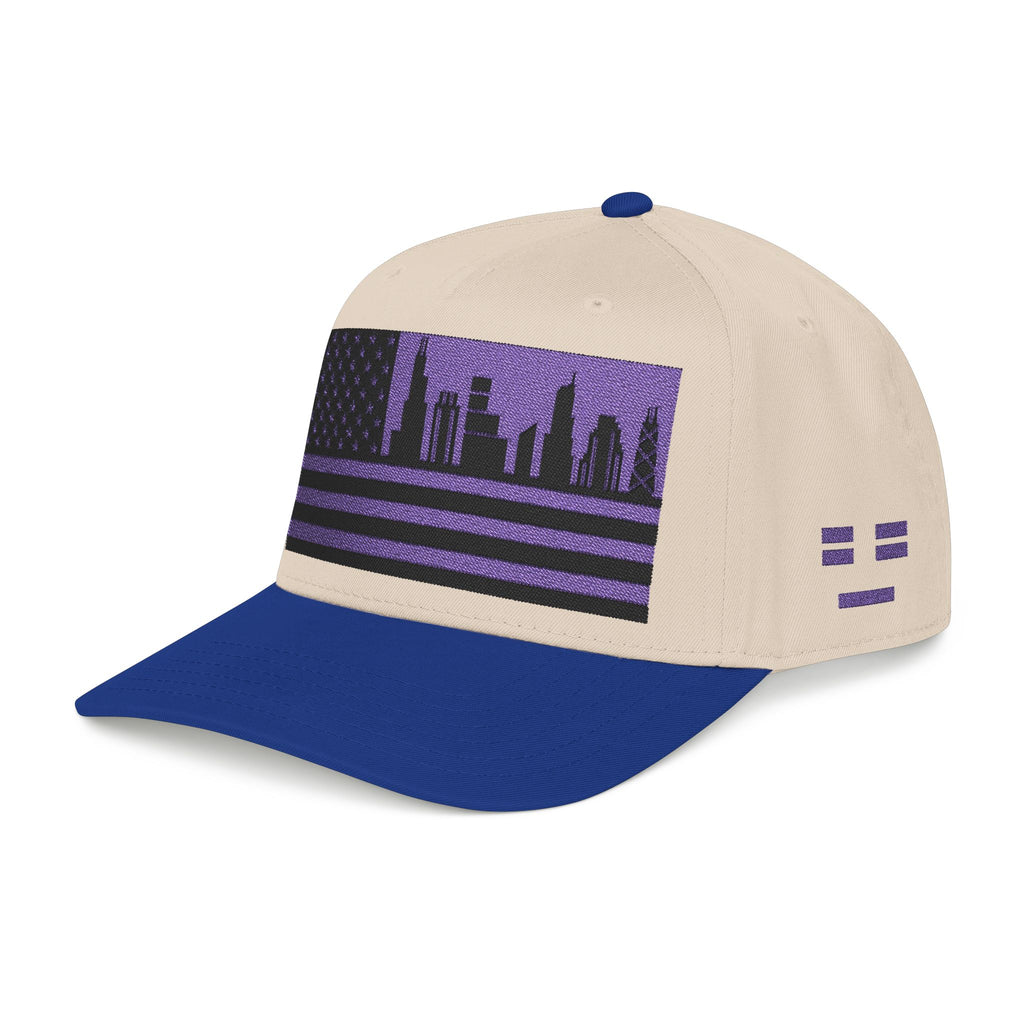 Chicago City Skyline Cap - Purple/Black Flag