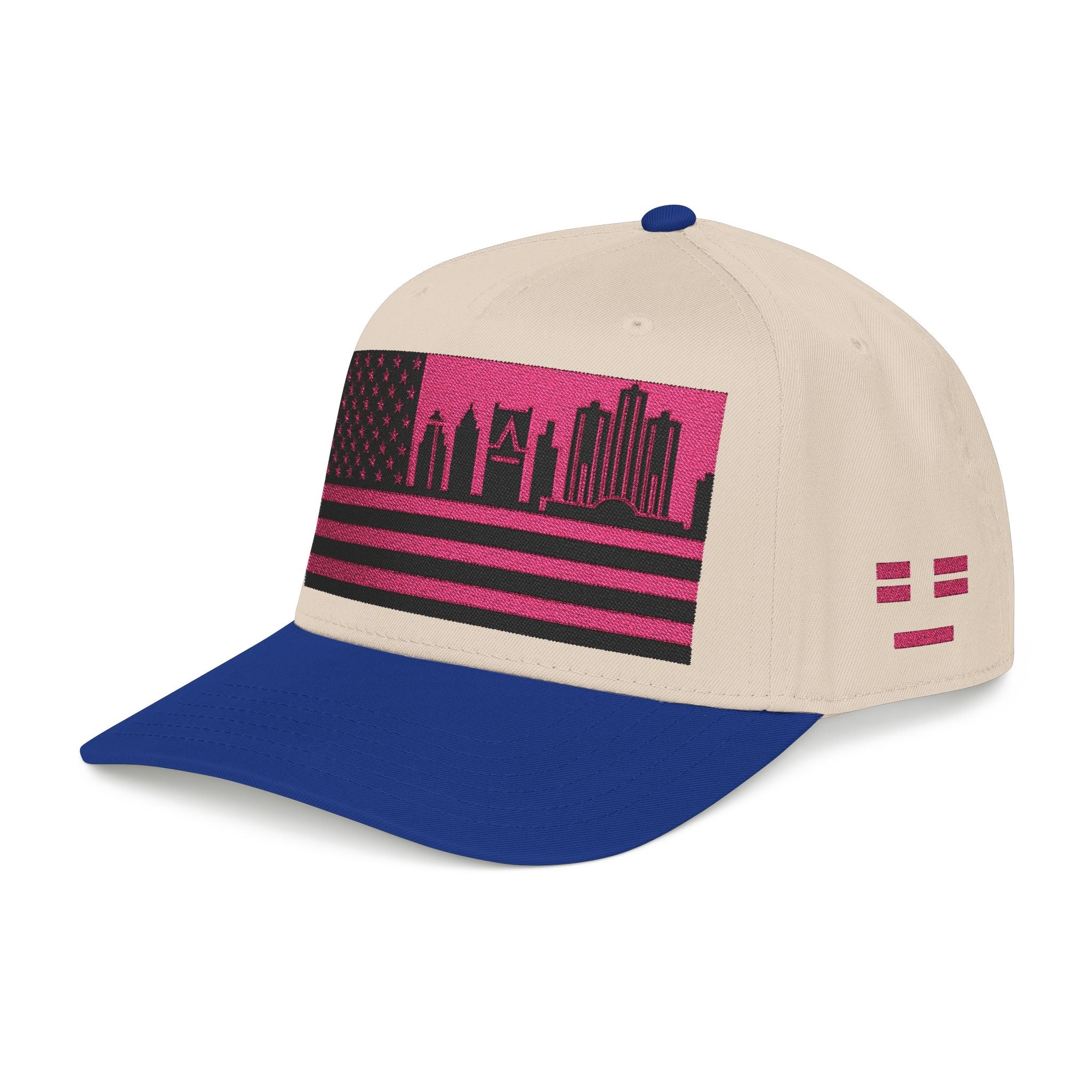 Detroit City Skyline Cap - Pink/Black Flag