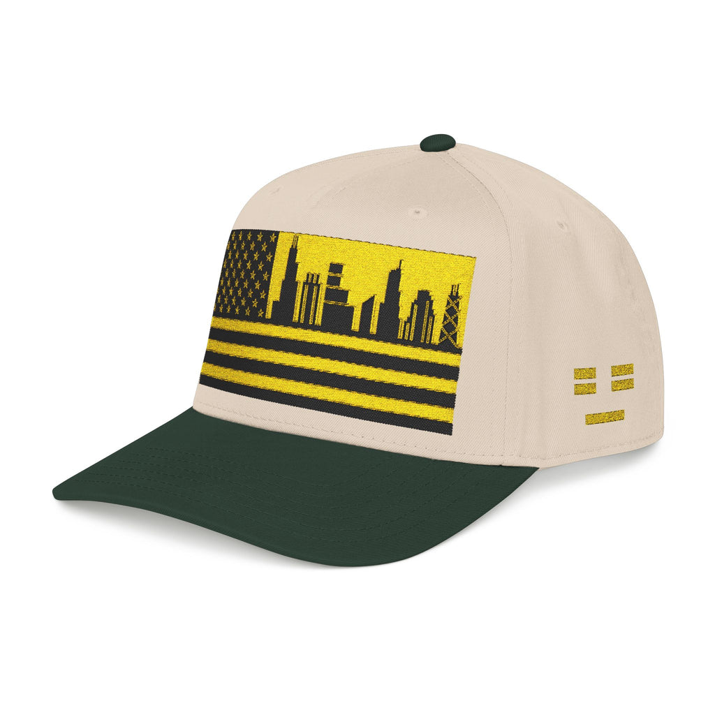 Chicago City Skyline Cap - Yellow/Black Flag