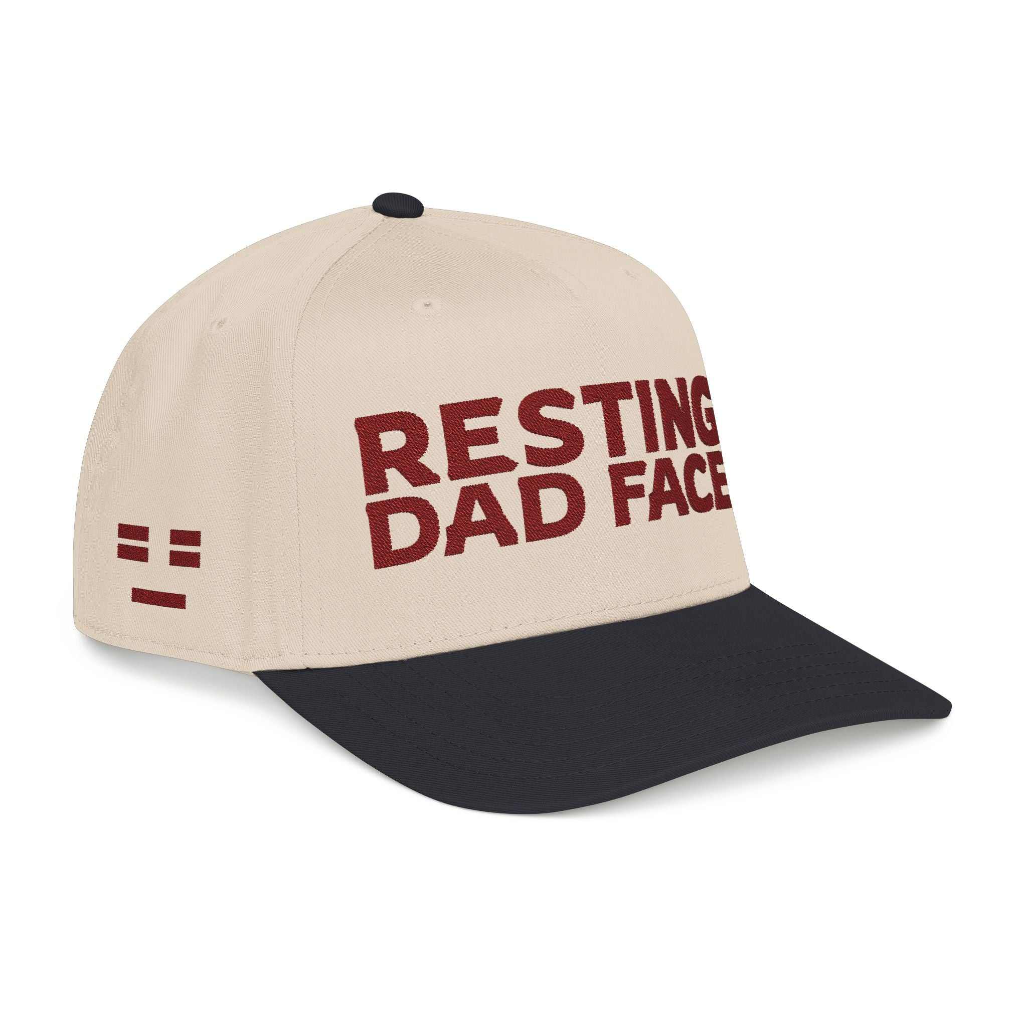 Resting Dad Face Cap - Maroon Embroidery