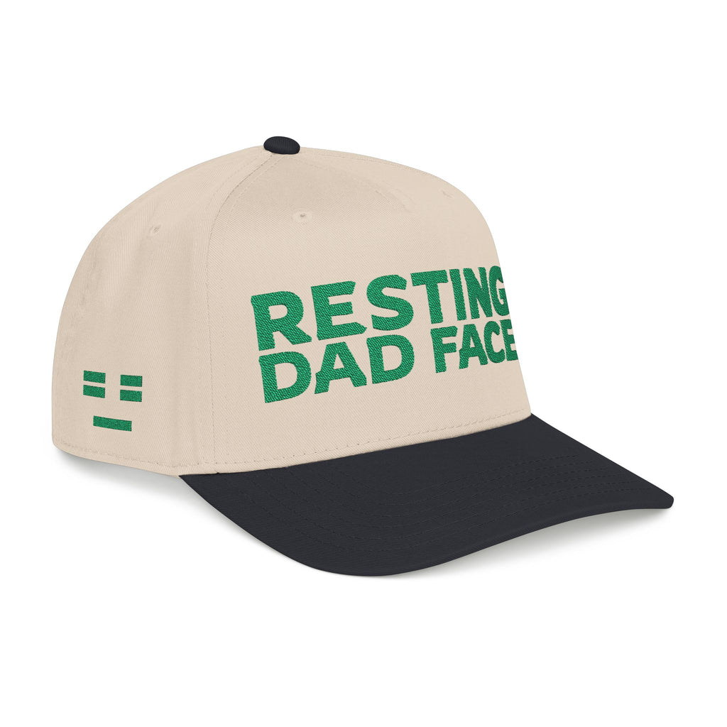 Resting Dad Face Cap - Green Embroidery
