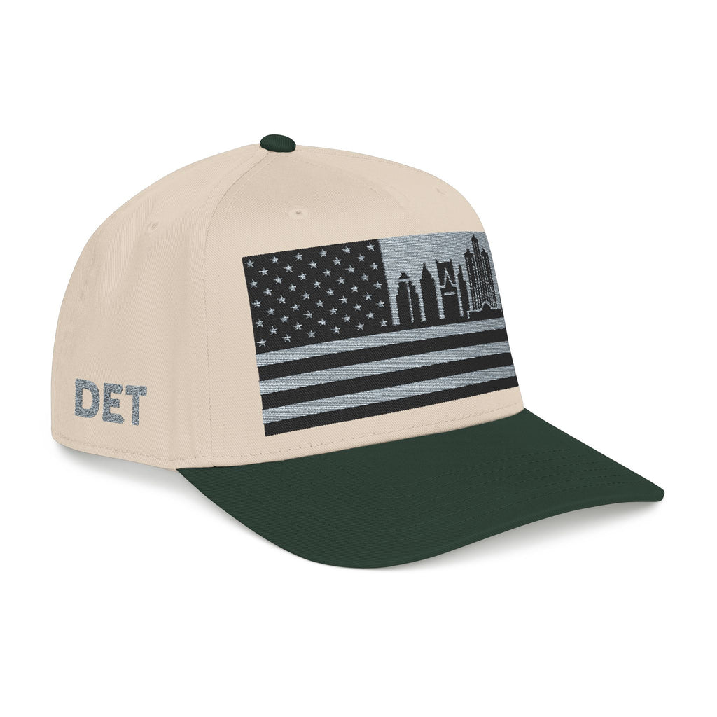 Detroit City Skyline Cap - Grey/Black Flag