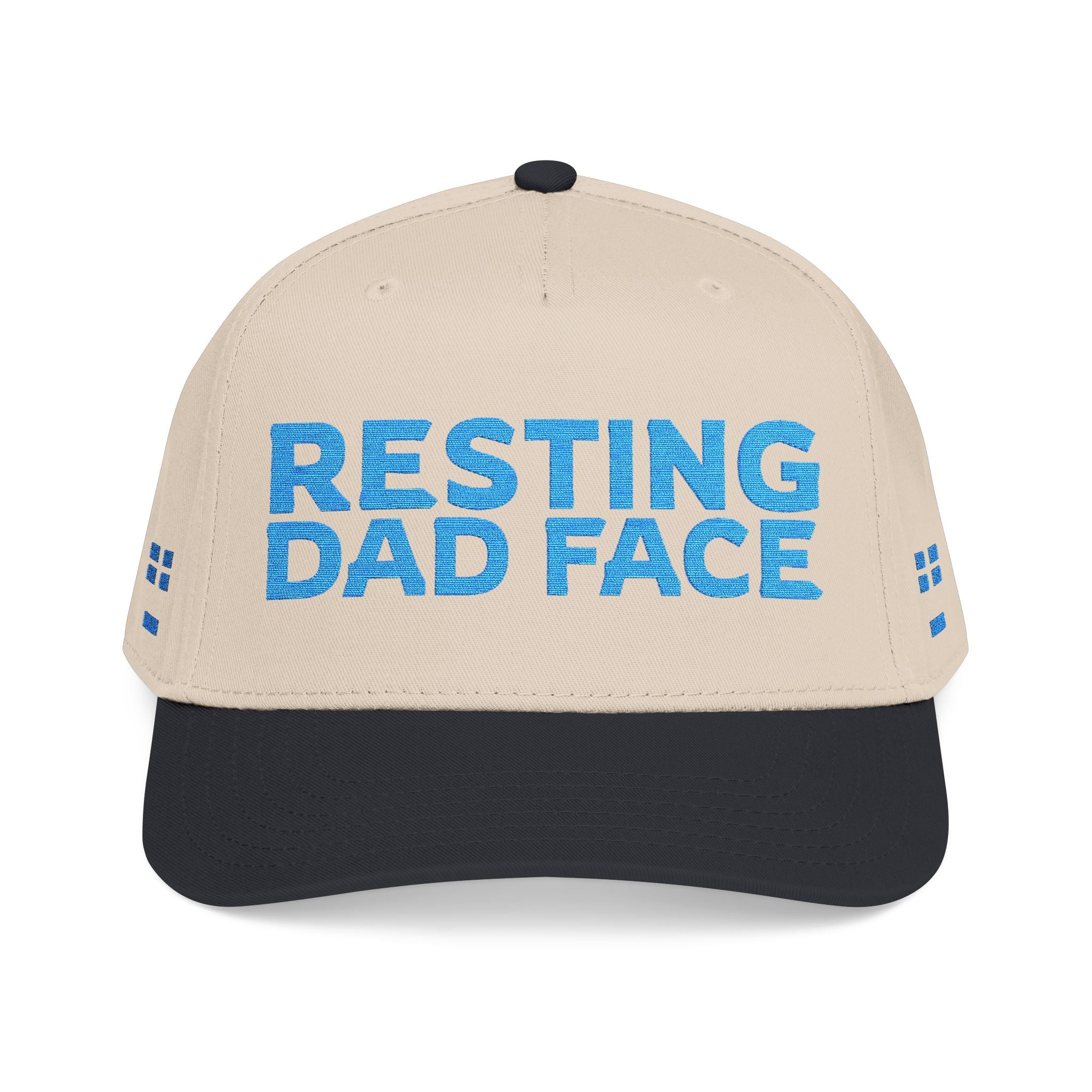 Resting Dad Face Cap - Light Blue Embroidery