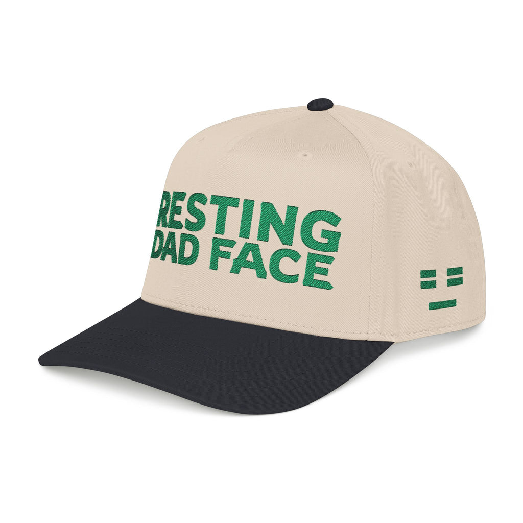 Resting Dad Face Cap - Green Embroidery