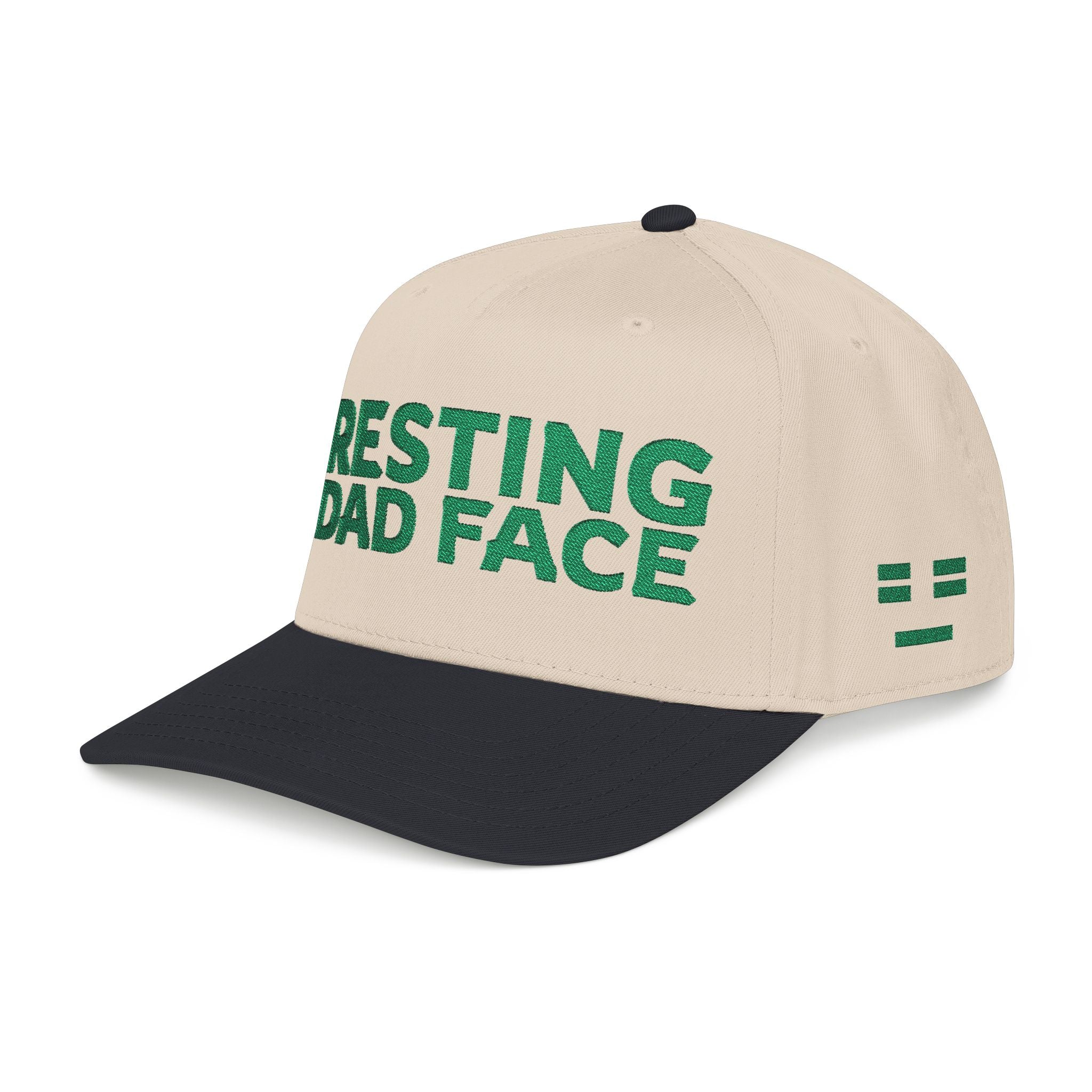 Resting Dad Face Cap - Green Embroidery
