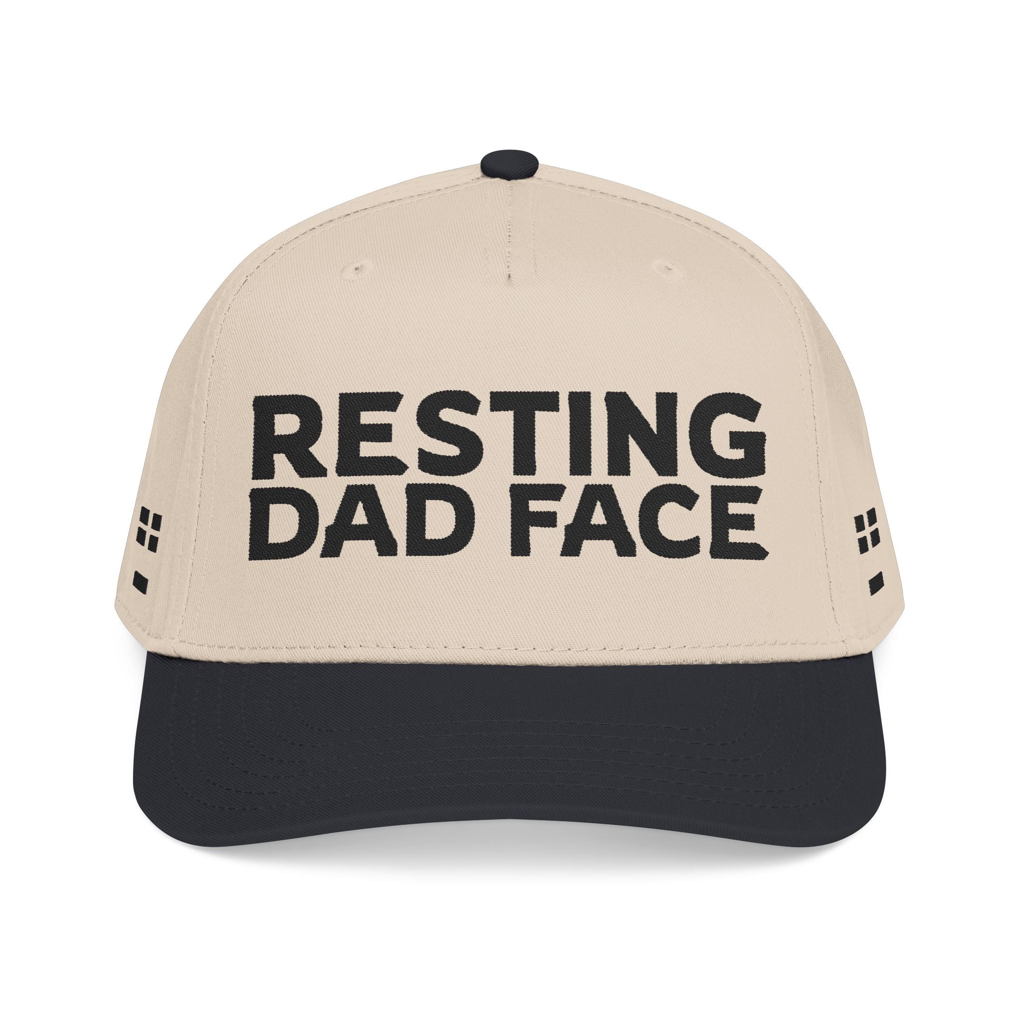 Resting Dad Face Cap - Black Embroidery