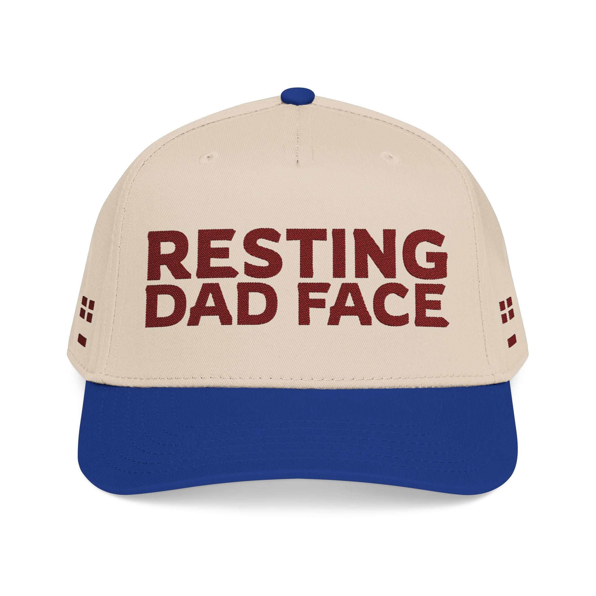 Resting Dad Face Cap - Maroon Embroidery
