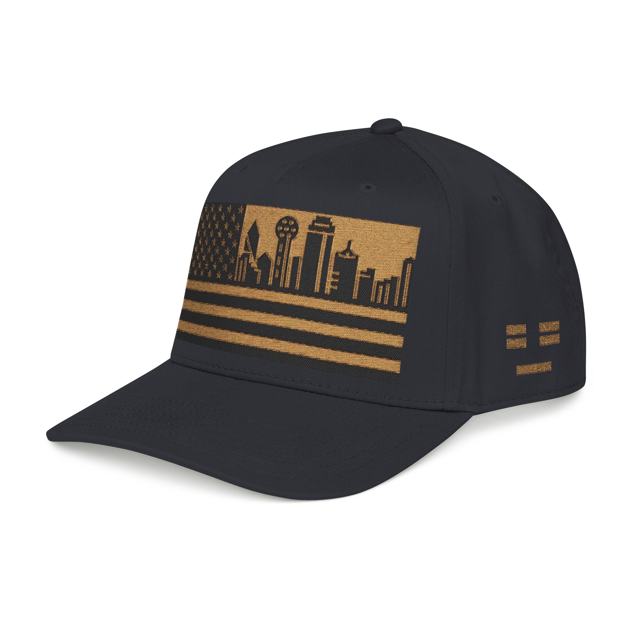 Dallas City Skyline Cap - Gold/Black Flag